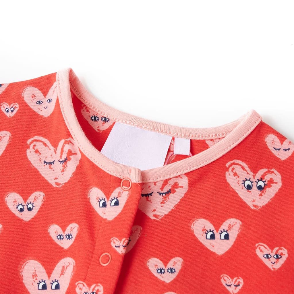 vidaXL Kurzoverall Kinder-Spielanzug Rot 128