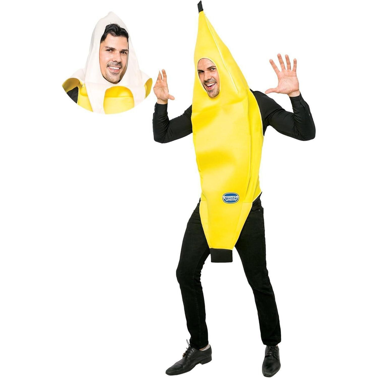 LuxusKollektion Lebensmittel-Kostüm Bananen Kostüm Erwachsene Deluxe Halloween Party Cosplay