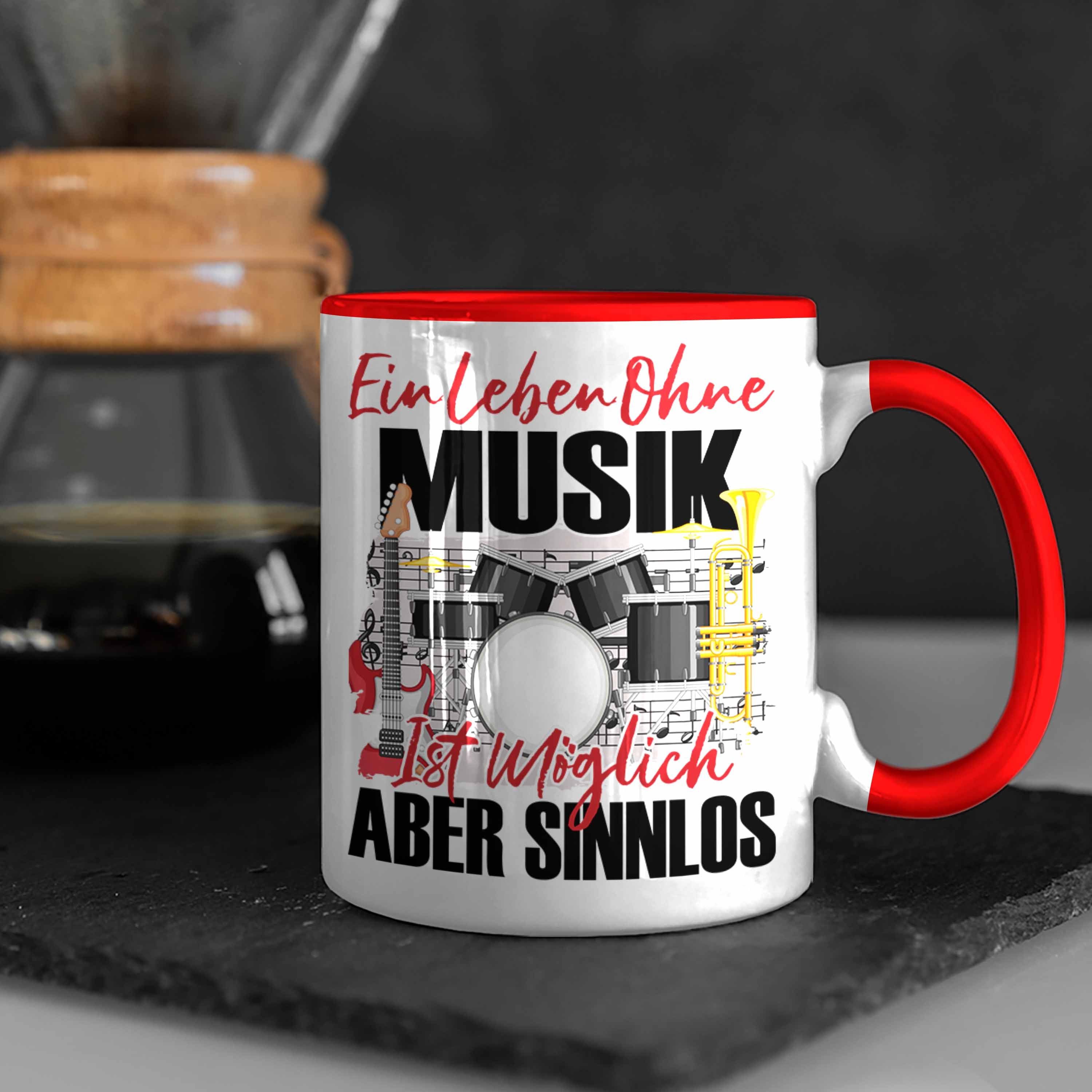 Spruch Trendation - Band Musiker Tasse Tasse Rot Geschenkidee Leben Geschenk Ein Trendation