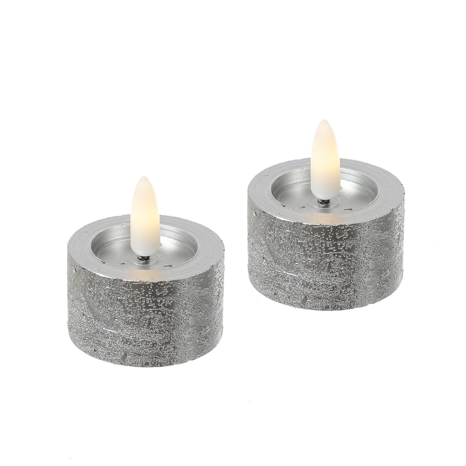 MARELIDA LED-Kerze LED Teelichter Lina Rustik Optik mit Batterien Echtwachs günstig online kaufen