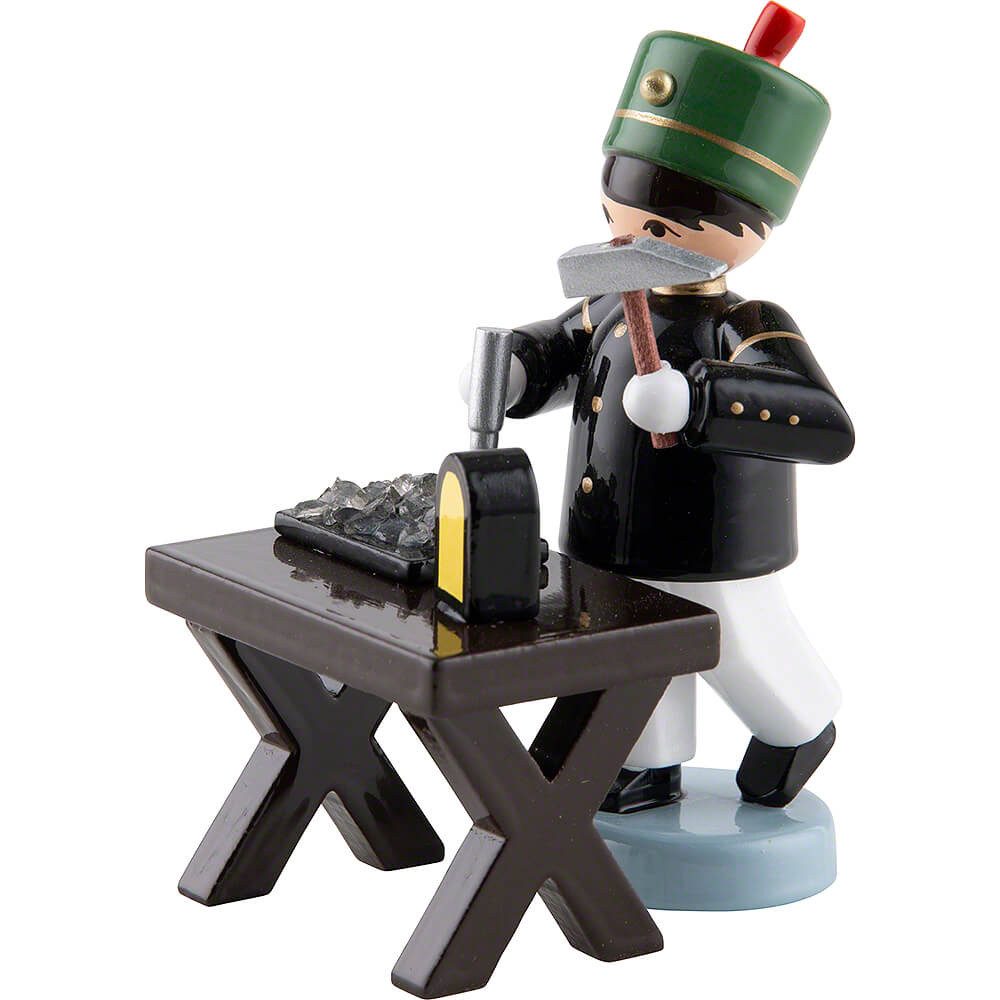 ULMIK Dekofigur Bergmann mit Scheidebank farbig (7cm) von ULMIK