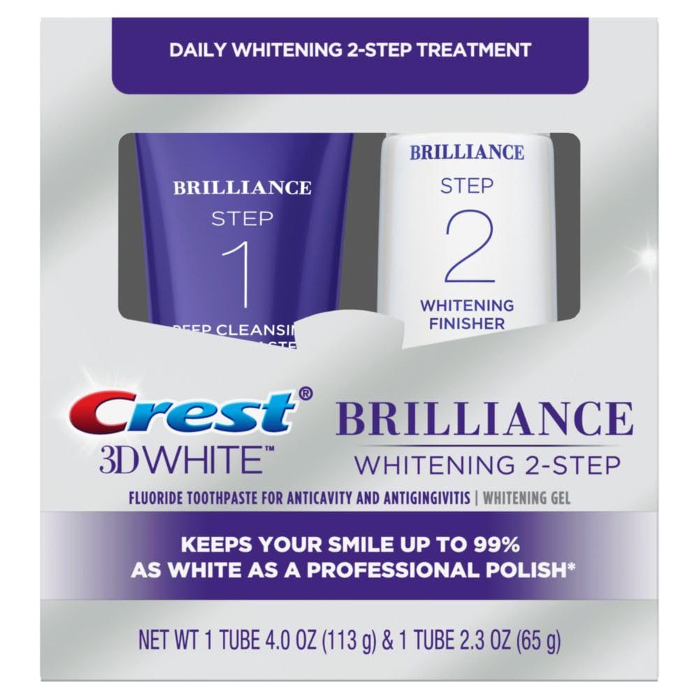 Crest Zahnpasta White Brilliance Daily Cleansing Toothpaste and Whitening Gel System