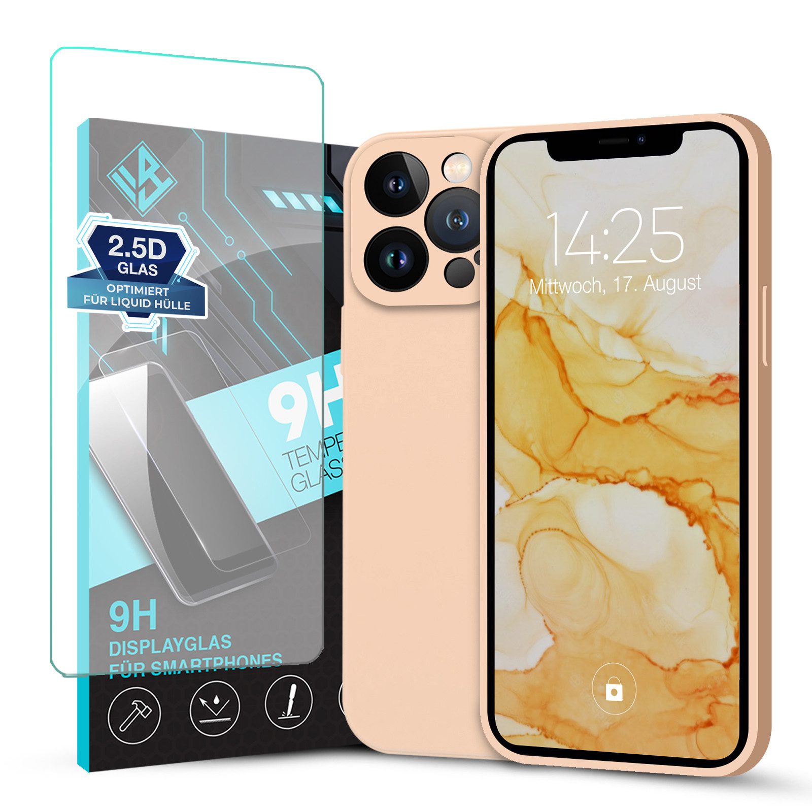Tec-Expert Handyhülle SoftGrip Cover Hülle für Apple iPhone 13 Pro, Handy Case Bumper integrierter Kameraschutz flexibel