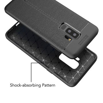 Nalia Smartphone-Hülle Samsung Galaxy S9 Plus, Leder Look Silikon Hülle / Anti-Fingerabdruck / Kratzfest / Rutschfest