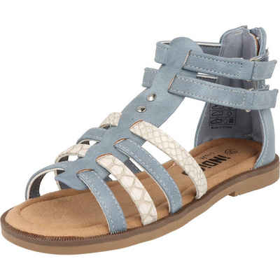 Indigo Kinder Schuhe 482-371 Mädchen Sommer Freizeit Sandale Blau Klett Römersandale