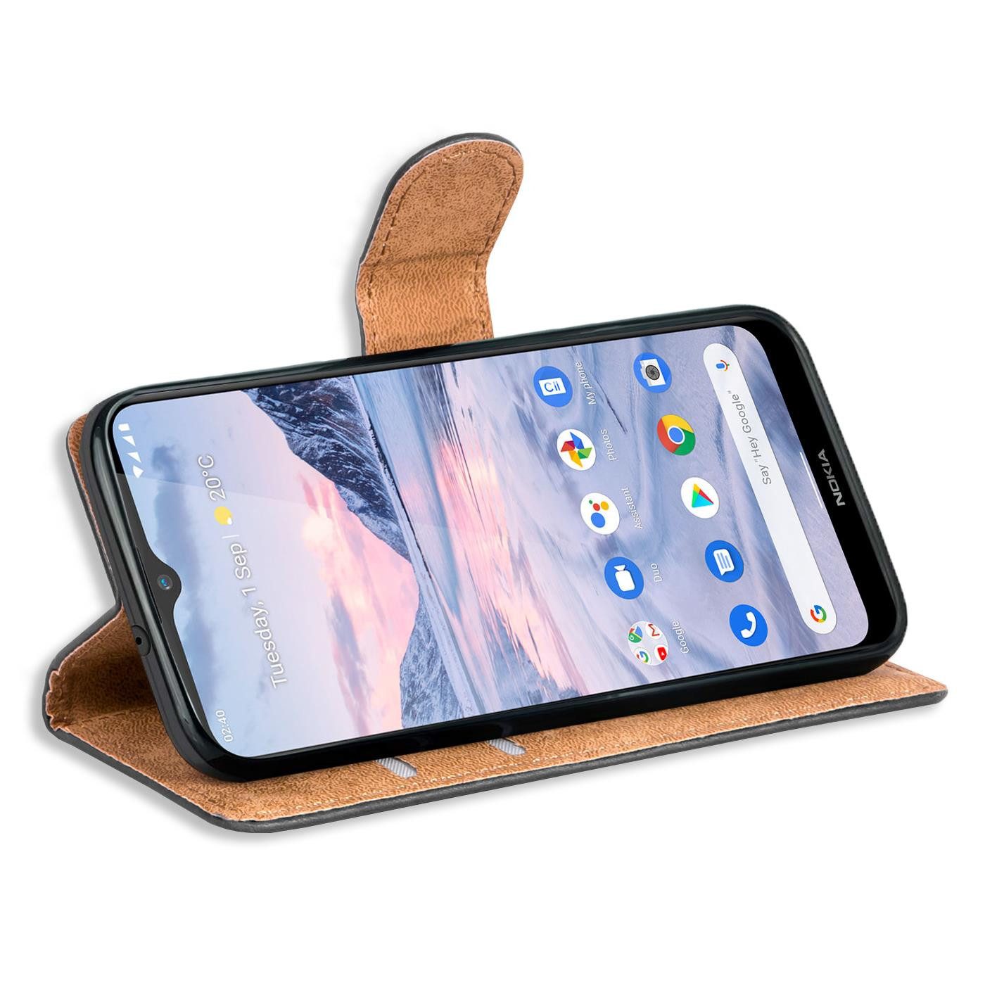 CoolGadget Handyhülle Book Case Handy Tasche für Nokia 2.4 6,5 Zoll, Hülle Klapphülle Flip Cover Etui Schutzhülle stoßfest