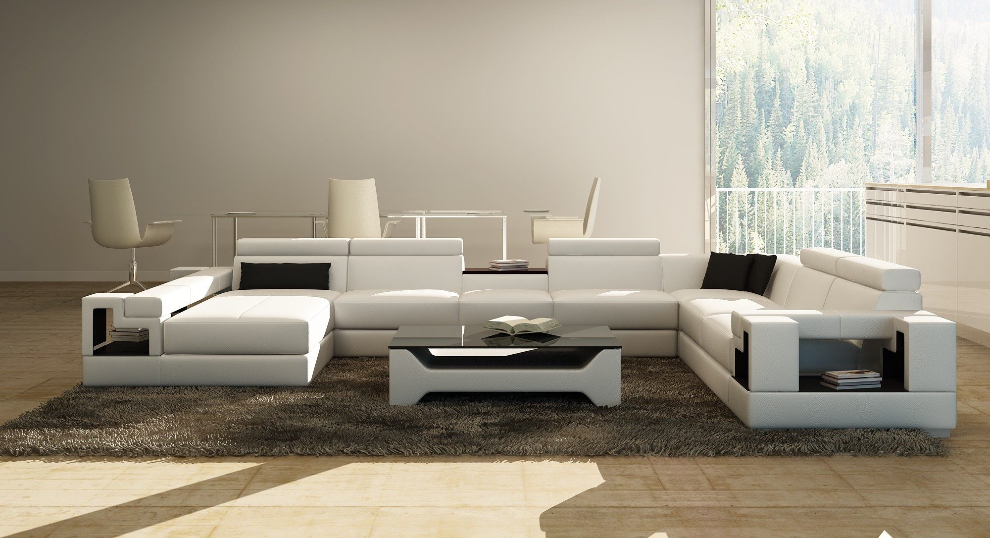 JVmoebel Wohnlandschaft Große Ledercouch Wohnlandschaft Polsterecke Sofa Garnitur, Set, Made in Europa