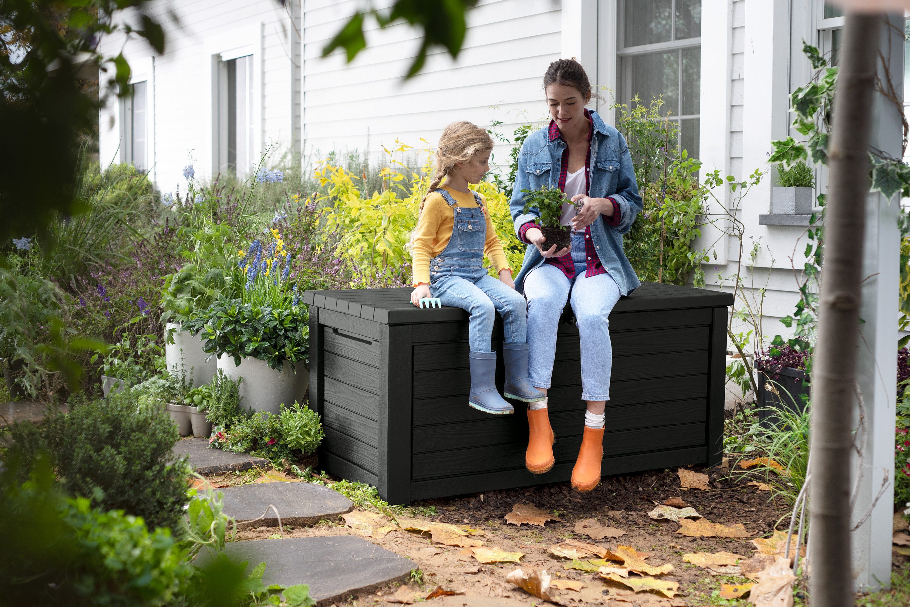 Keter Gartenbox "NORTHWOOD" 623L 157x72x69cm Deckel günstig online kaufen