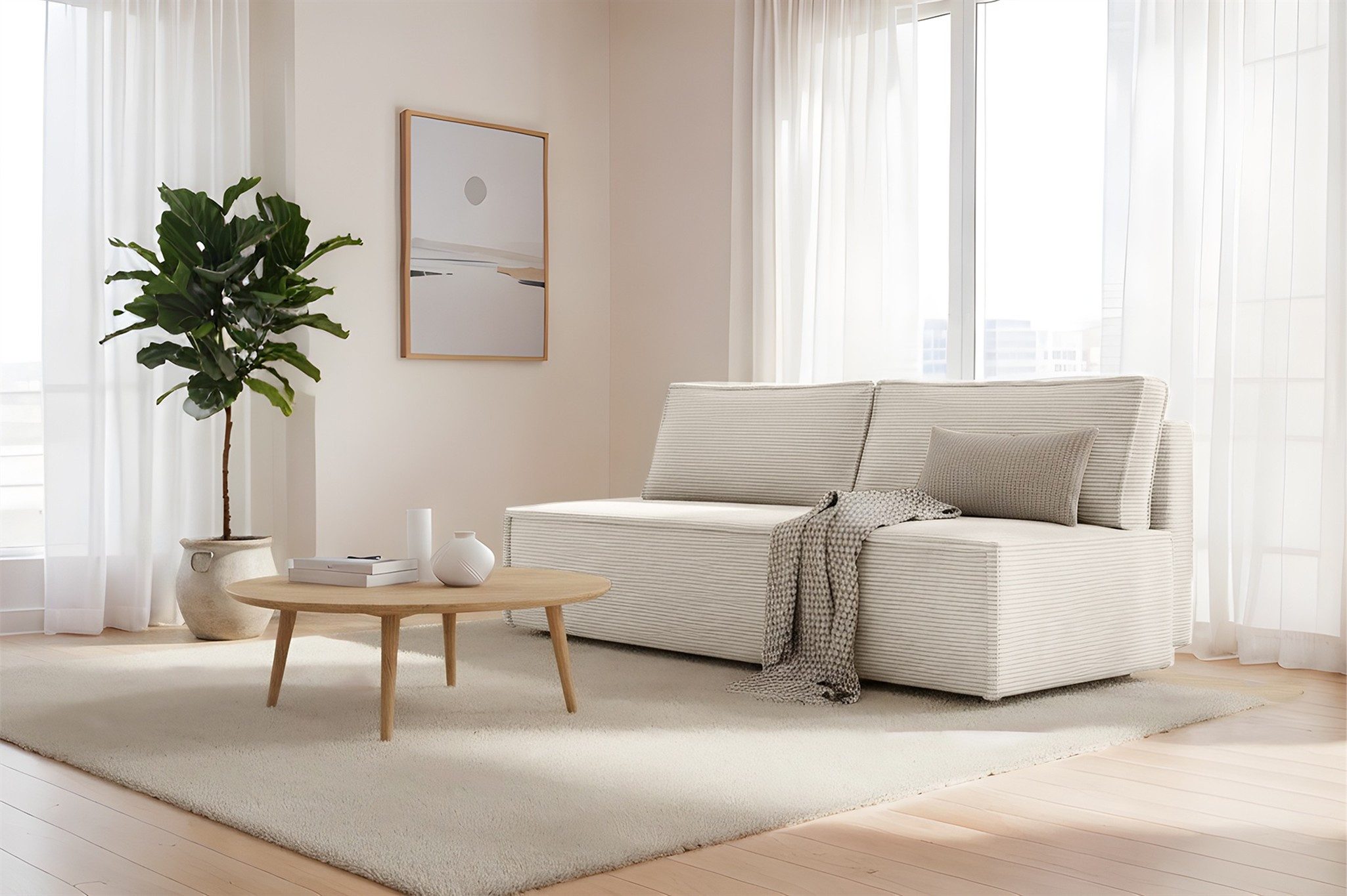 Fun Möbel Schlafsofa Sofa 3-Sitzer AMANDA mit Schlaffunktion in Stoff Poso günstig online kaufen