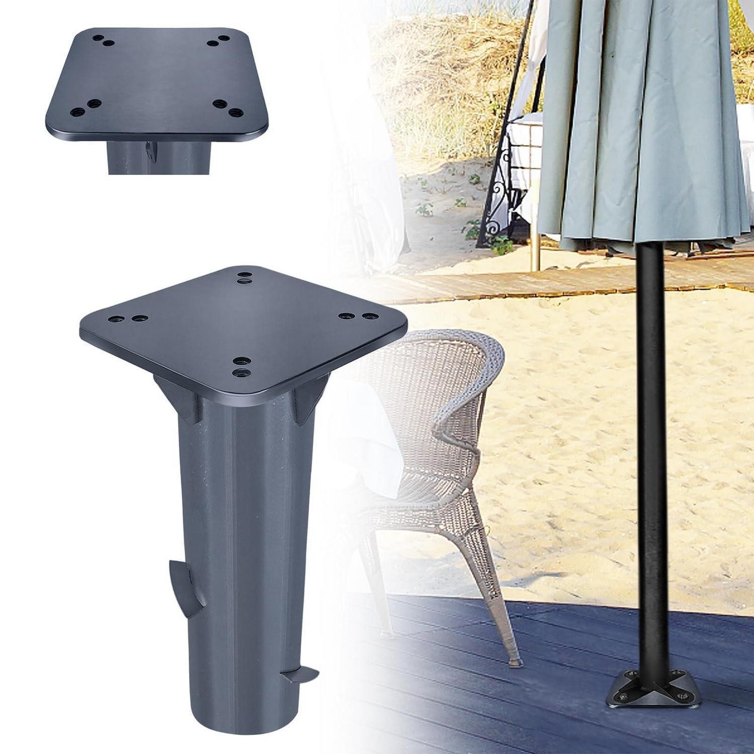 LuxusKollektion Schirmständer Sonnenschirmständer Bodenhülse Dunkelgrau (1 St)