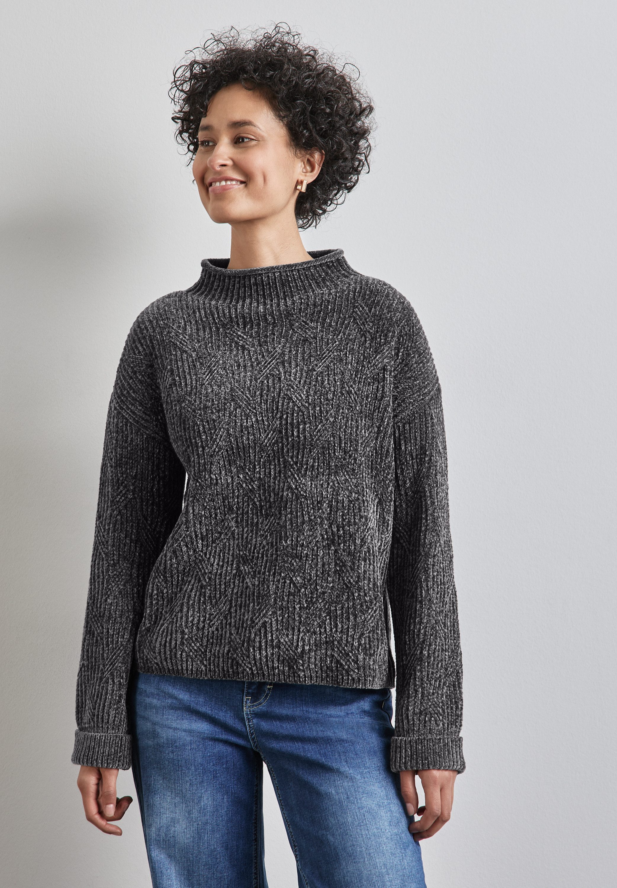 STREET ONE Strickpullover im angenehmen Materialmix