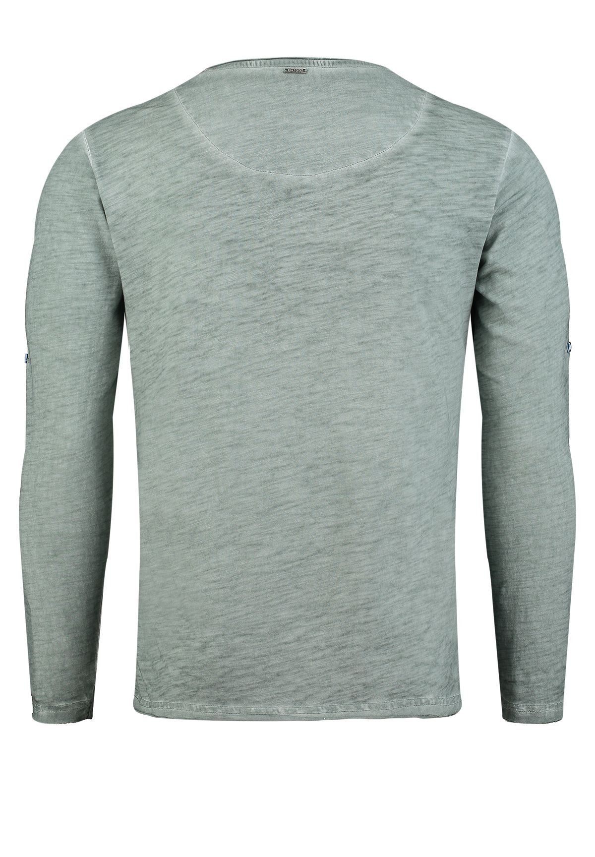 Key Largo Henleyshirt Ginger vintage Look uni Basic MLS00038 mit Knopfleist günstig online kaufen