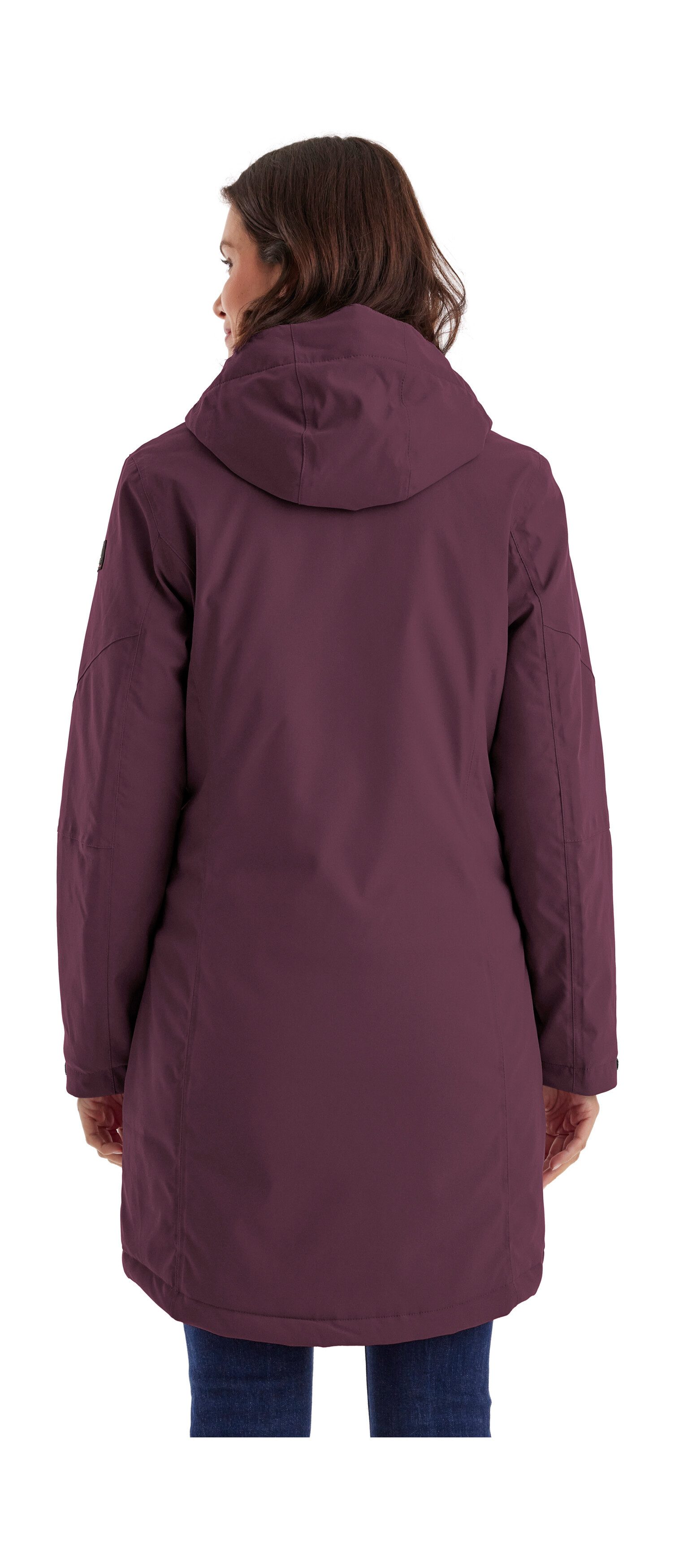 Killtec Parka Damen Funktionsparka Wasserdichter, atmungsaktiver Damenparka mit abnehmbarer Kapuze