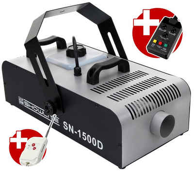 Showlite Discolicht SN-1500D DMX Nebelmaschine 1500W, Nebelausstoß: 560m³/min mit Funkfernbedienung