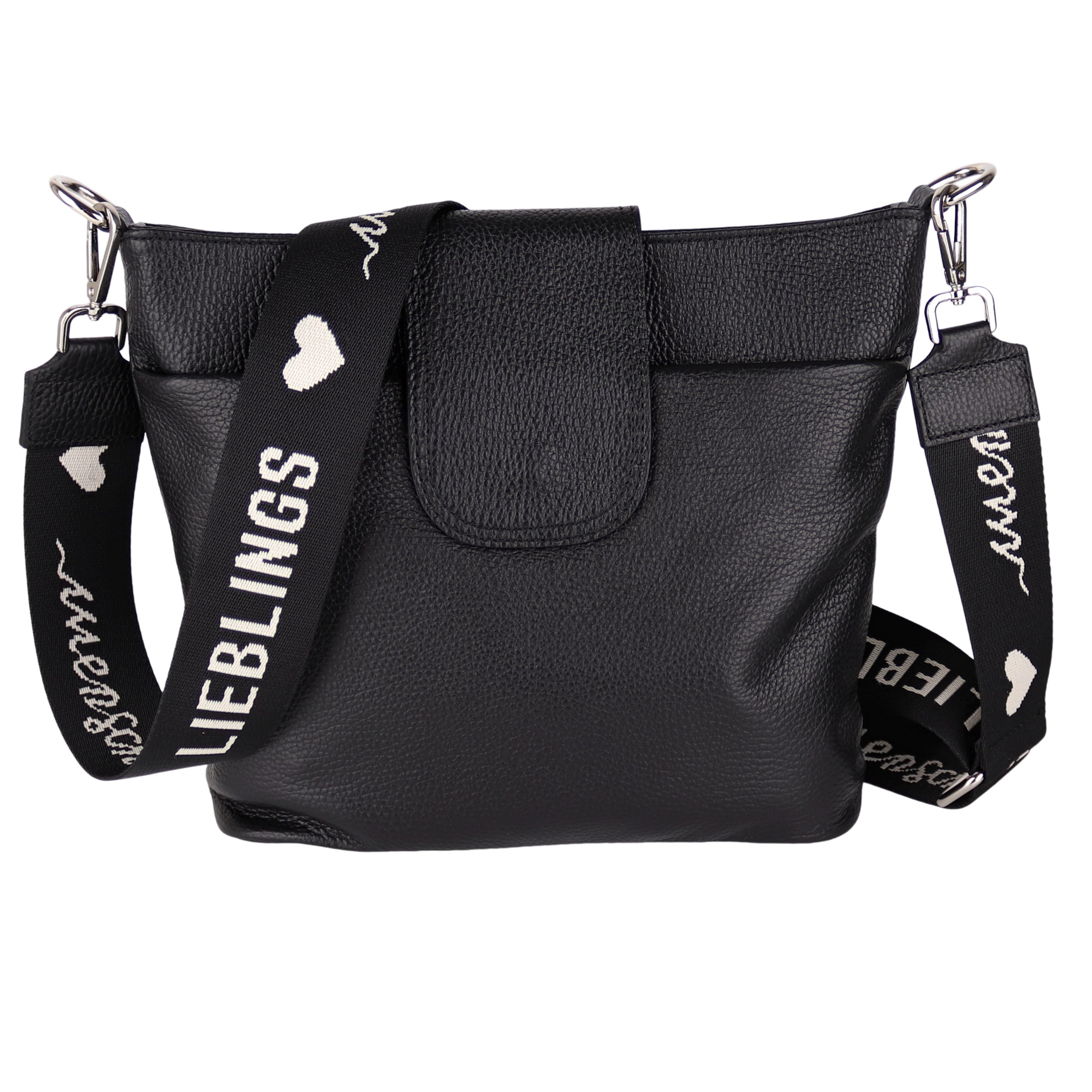 MIRROSI Umhängetasche Damen, Crossbody Bag, Echtleder Made in Italy (1 Tasche 2 Gurte), verstellbaren Schulterriemen), 30x24,50x9cm (BXHXT) viel Stauraum