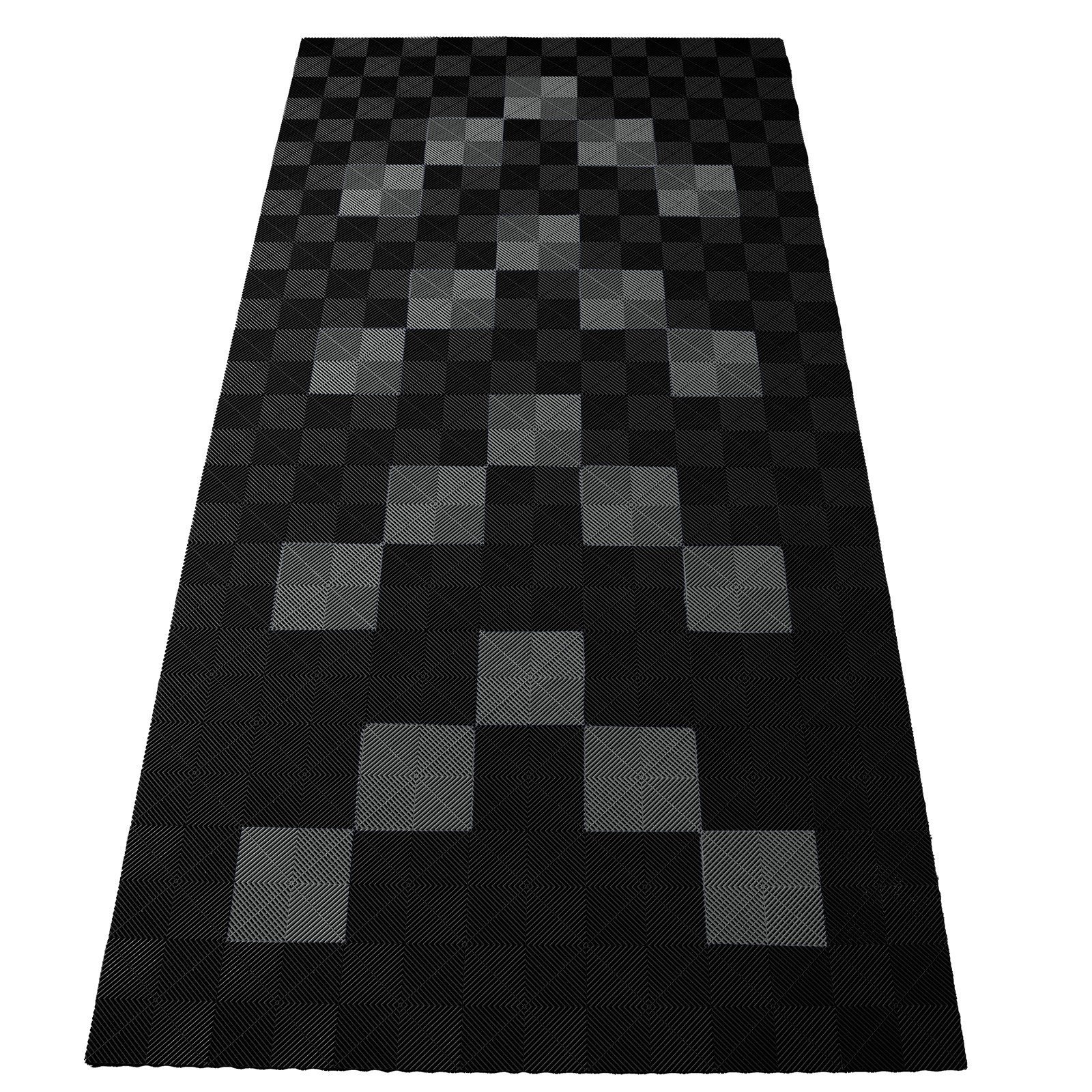 Tenzo-R Bodenfliese Performance Garagenboden Floor 2,8mx5,6m Schwarz Grau Set1, schwarz/grau