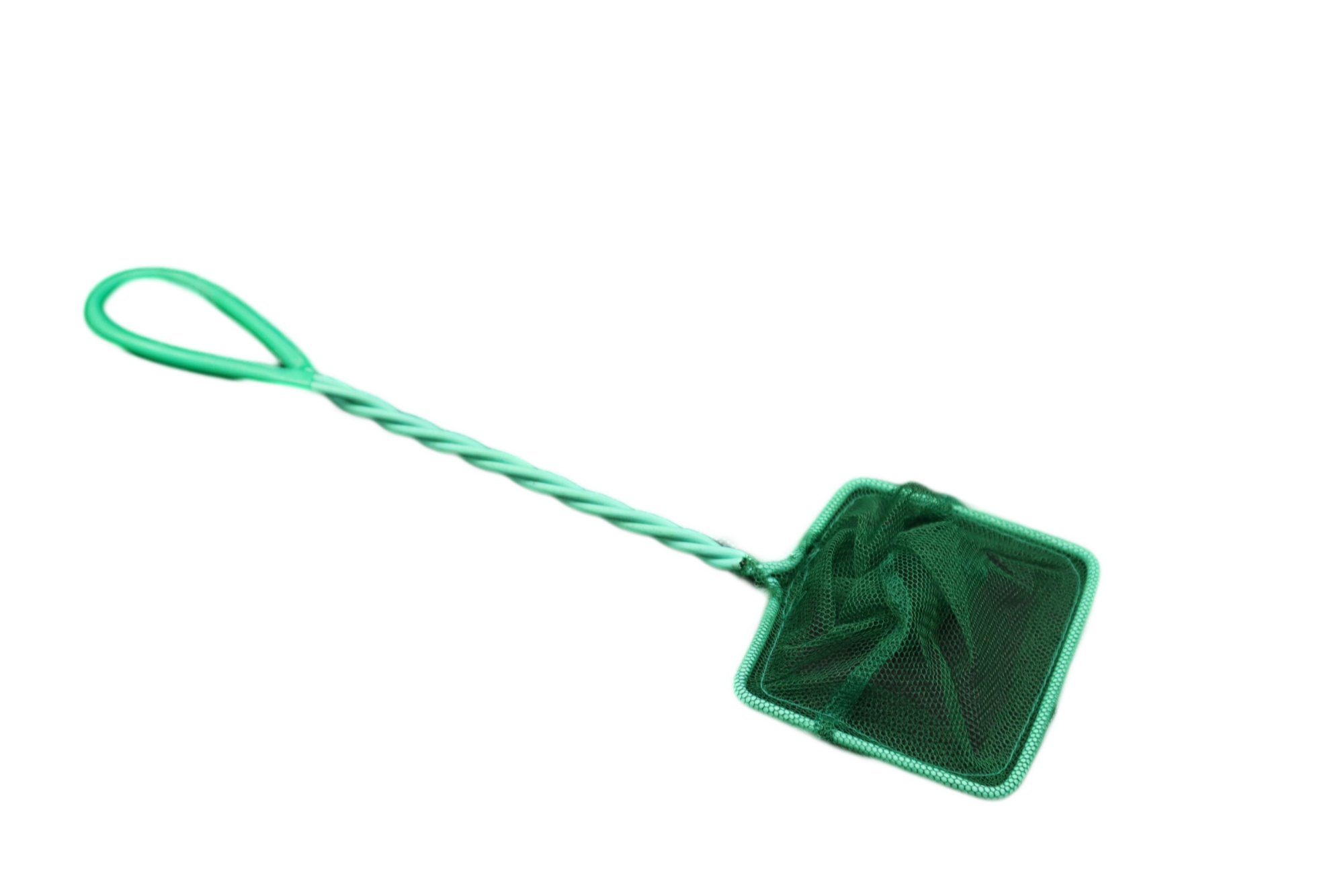 Osaga Kescher Aquarienkescher Fischfangnetz in Grün 10 x 8 cm / Stiel: 23 cm