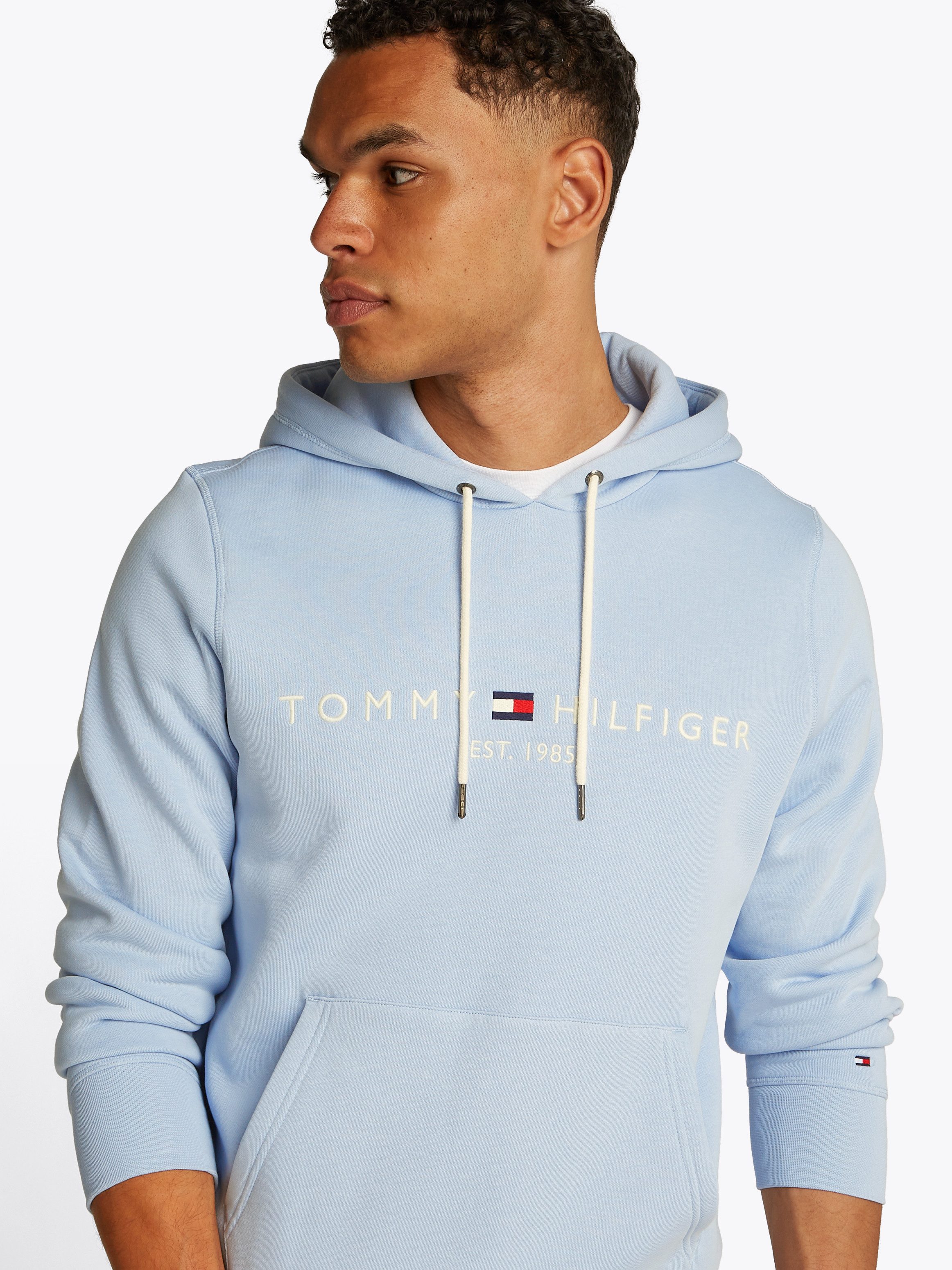 Tommy Hilfiger Kapuzensweatshirt TOMMY LOGO unifarben, casual, regular fit, Baumwollmix, Kapuze