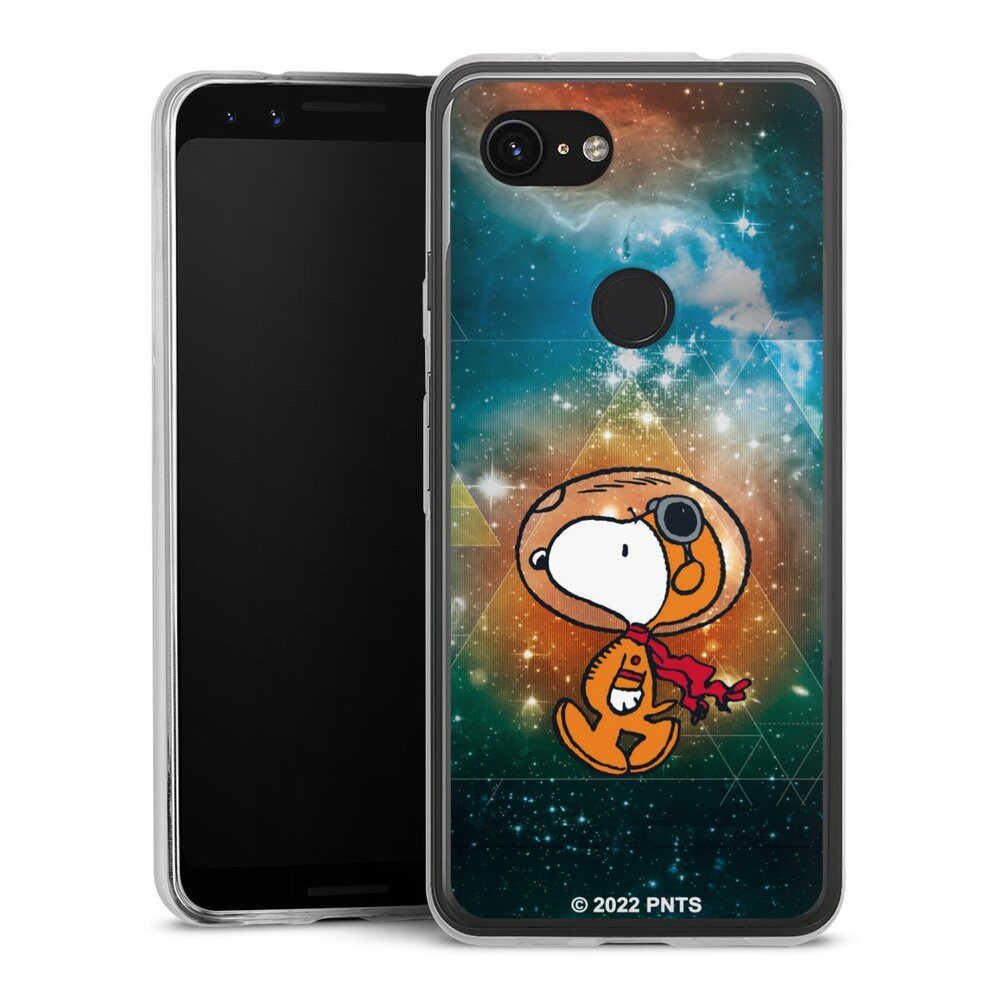 DeinDesign Handyhülle Snoopy Astronaut Offizielles Lizenzprodukt, Google Pixel 3a Slim Case Silikon Hülle Ultra Dünn Schutzhülle