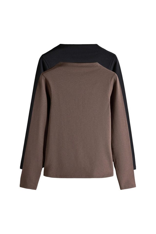 The Set Langarmshirt The Set Langärmelige Oberteile, 2er-Pack (2-tlg)
