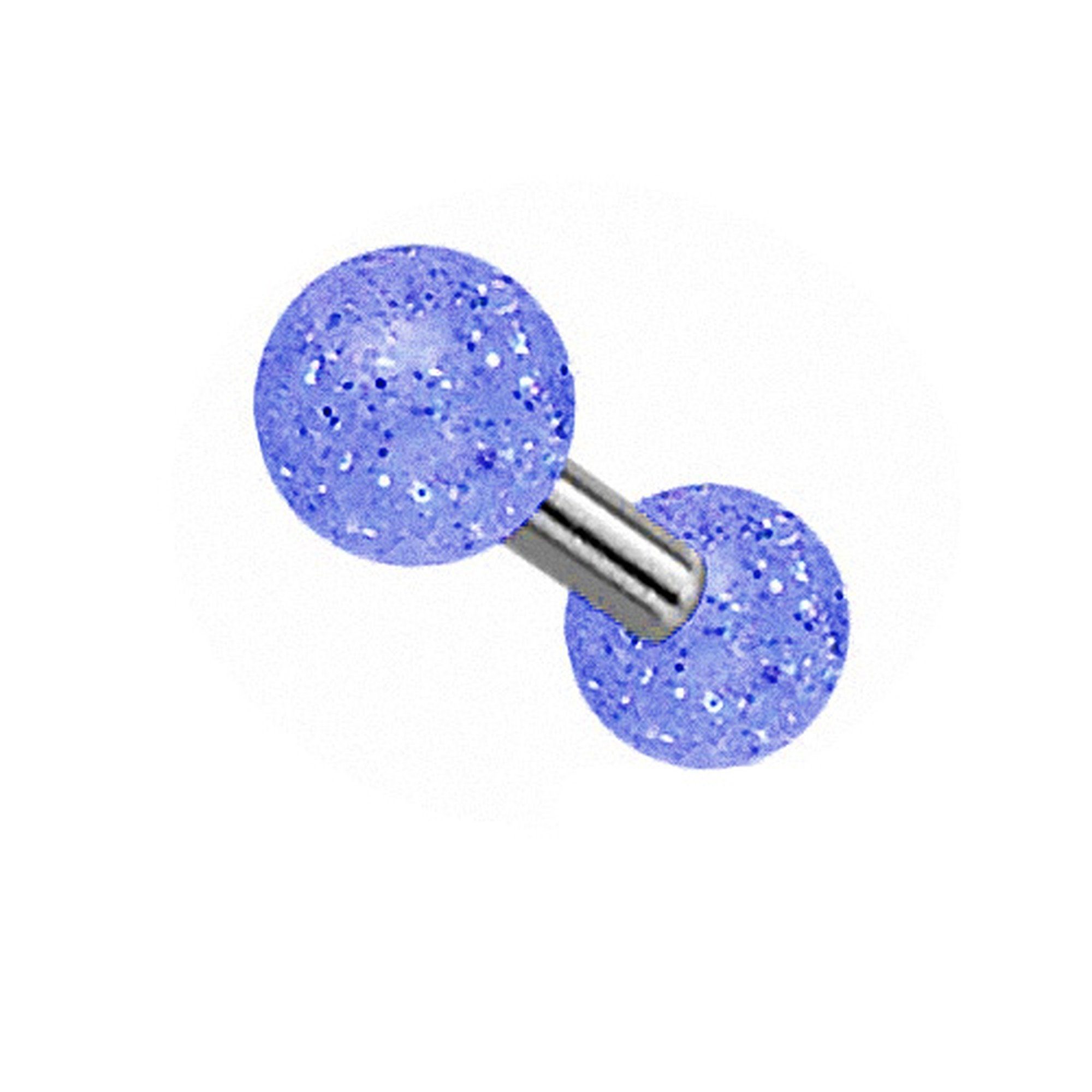 Piercing-Set Piercing Ohr Helix Tragus Glitter UV Kugel