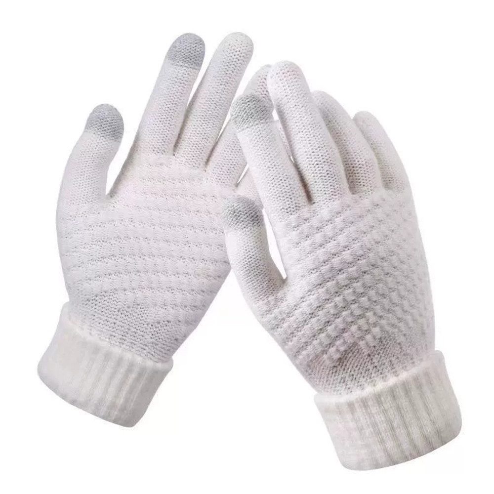 Coonoor Strickhandschuhe Herren Damen Winterhandschuhe Touchscreen Fleecehandschuhe (Flexible und Angenehm Weiche Elastisch Fingerhandschuhe) Geeignet für Winter Running und Outdoor Aktivitäten