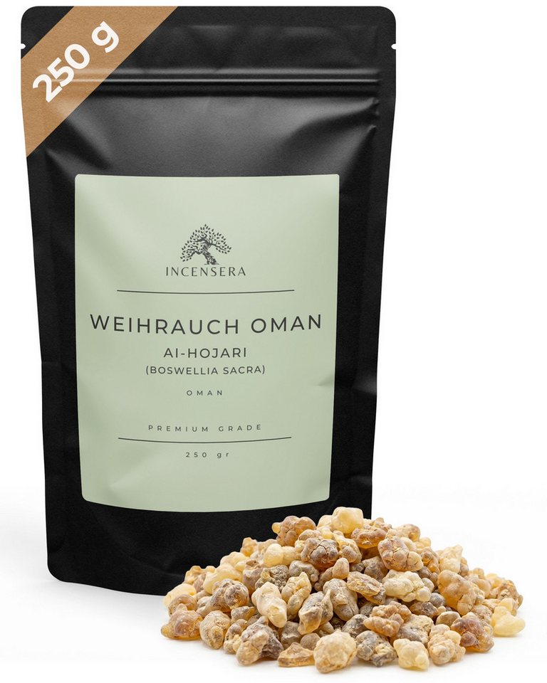 Incensera Räucherstäbchen-Halter Weihrauch Oman Hojari, Räucherharz Boswellia Sacra Frankincense Luban, reines Weihrauch