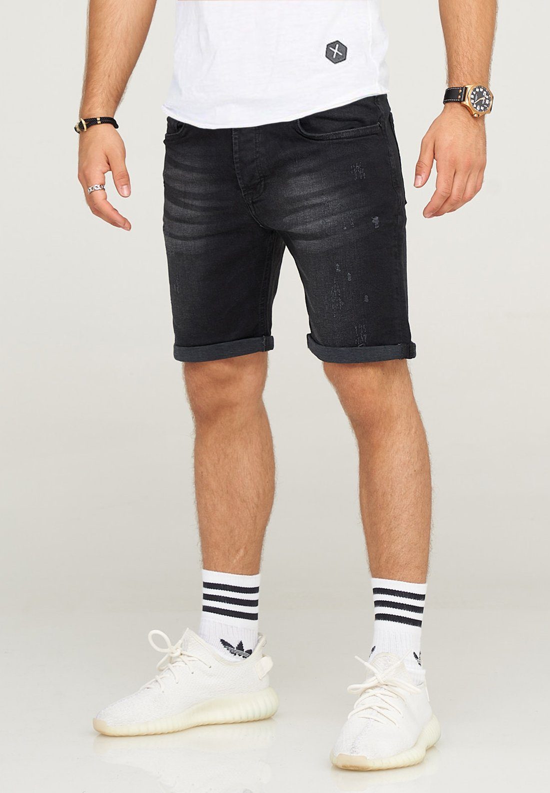 schwarz im behype klassischen MALAY Shorts 5-Pocket-Stil