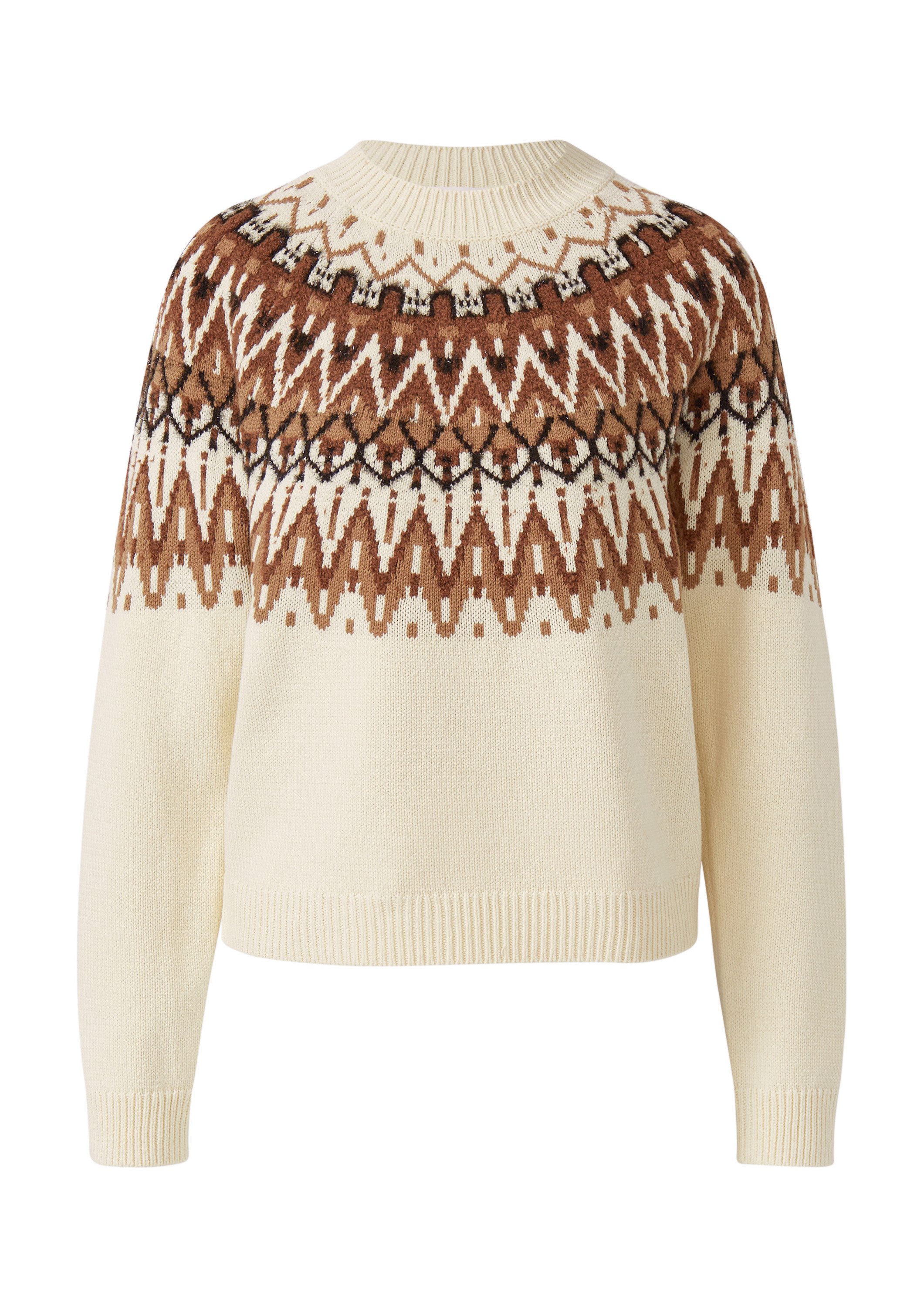 s.Oliver Longpullover Strickpullover Strickpullover mit Jacquard-Muster günstig online kaufen