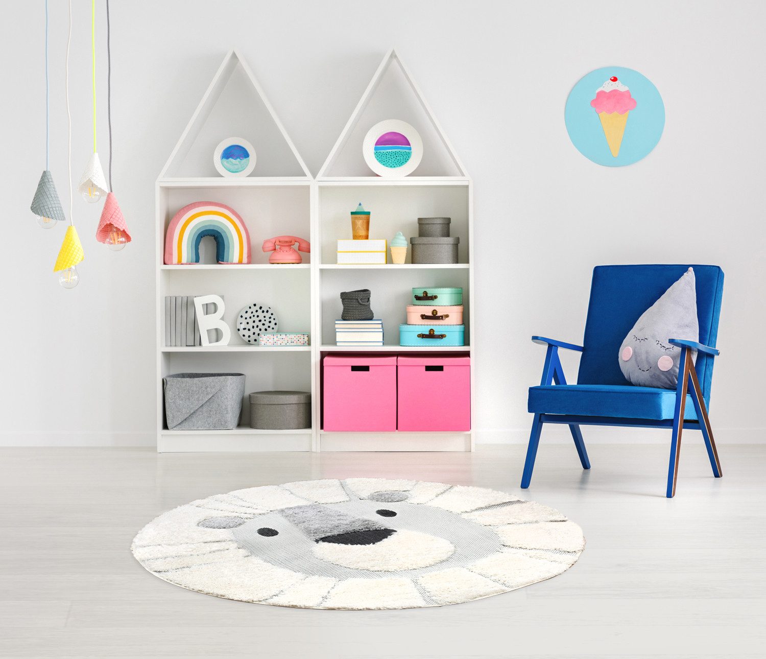 Rikmani Kinderteppich Hochflorteppich für Kinderzimmer weich günstig online kaufen