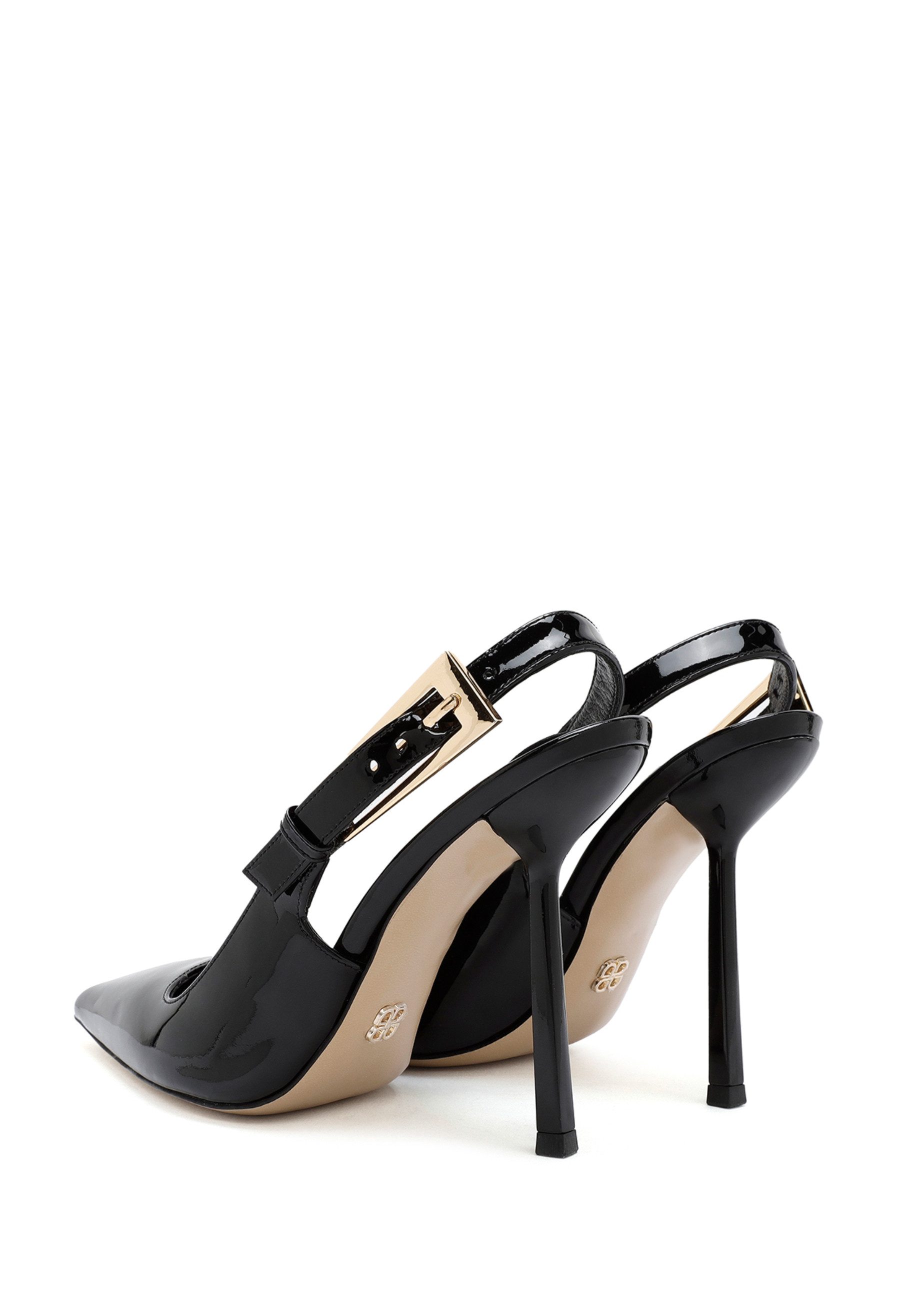 Derimod High Heels aus Lackleder Pumps Klettverschluss, Lederfutter, Absatz 8 cm