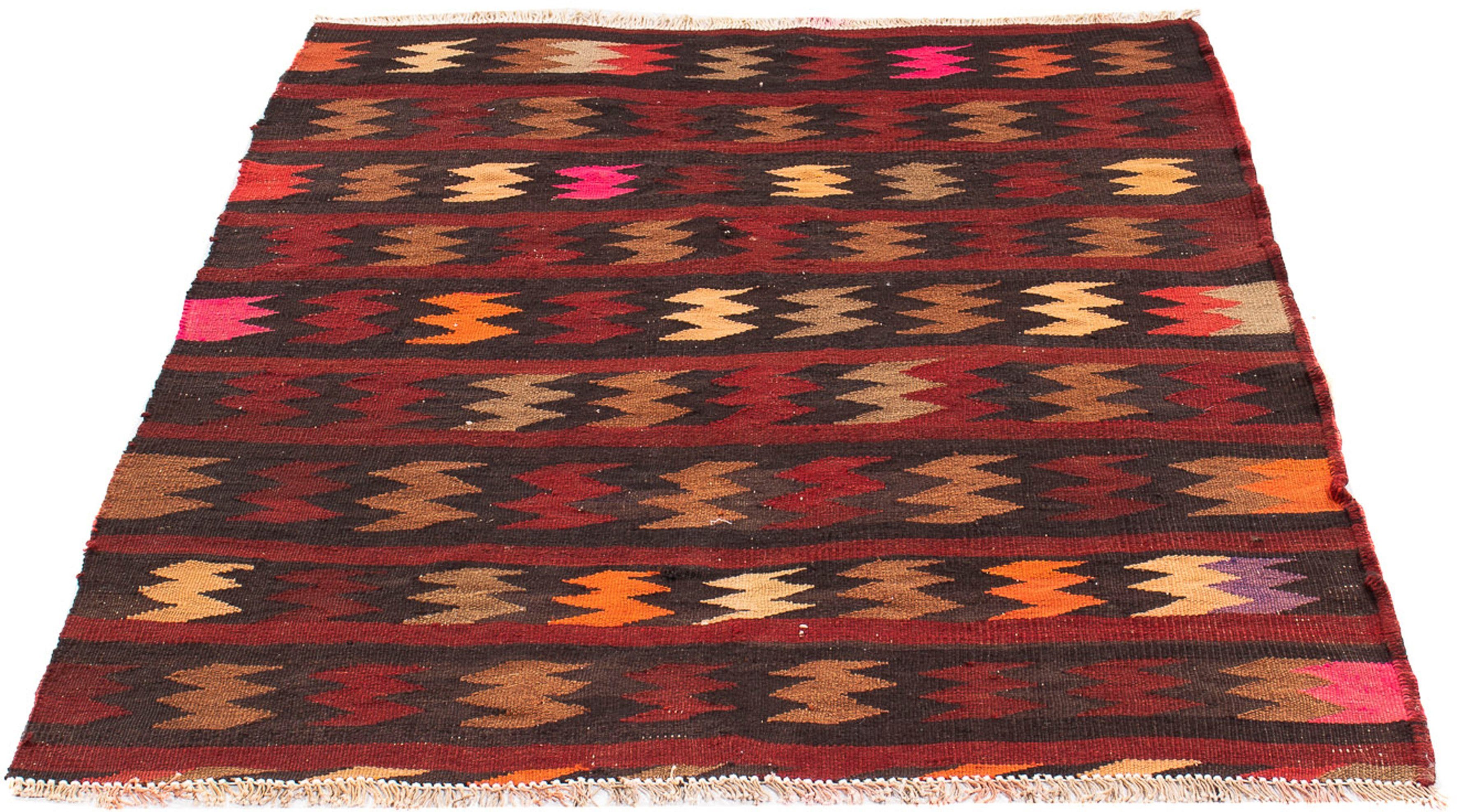 Wollteppich Kelim - Old - 100 x 110 cm - mehrfarbig, morgenland, rechteckig, Höhe: 5 mm, Wohnzimmer, Einzelstück