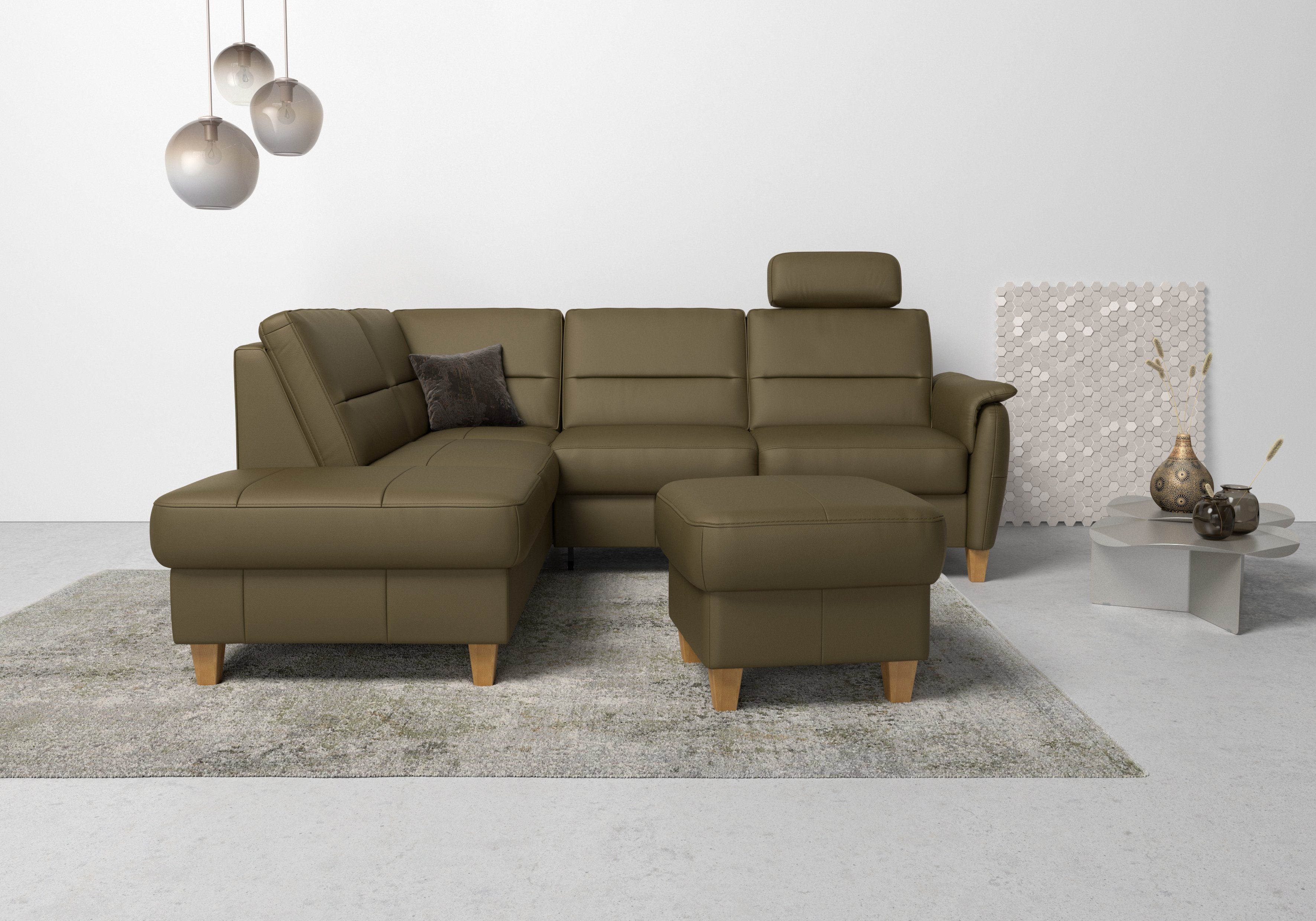 Home affaire Ecksofa Palmera L-Form, Federkern, günstig online kaufen