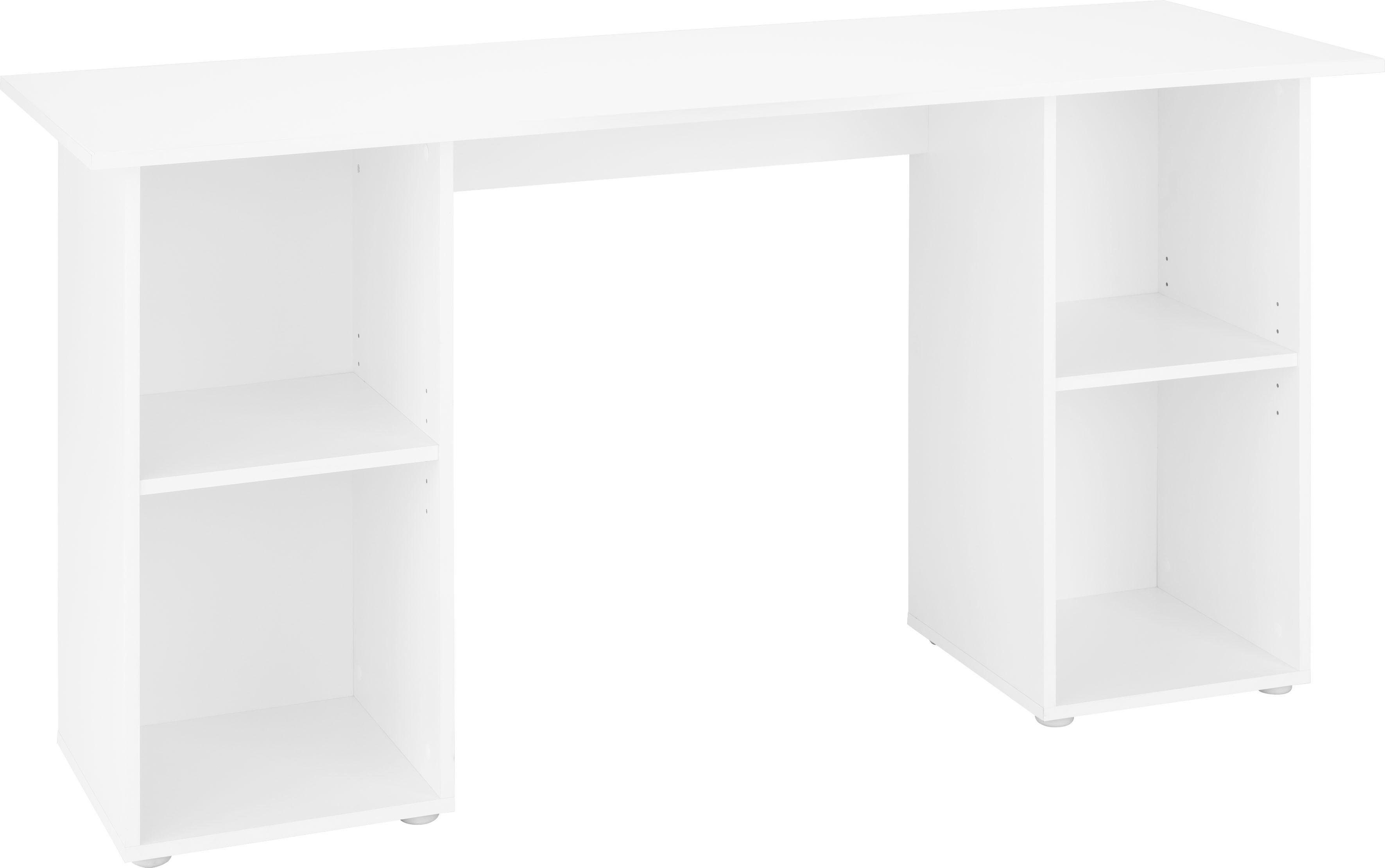 borchardt Möbel | 150 Schreibtisch in mit Made Breite weiß cm, weiß Stauraum, Germany Regalschreibtisch viel matt Kai, matt