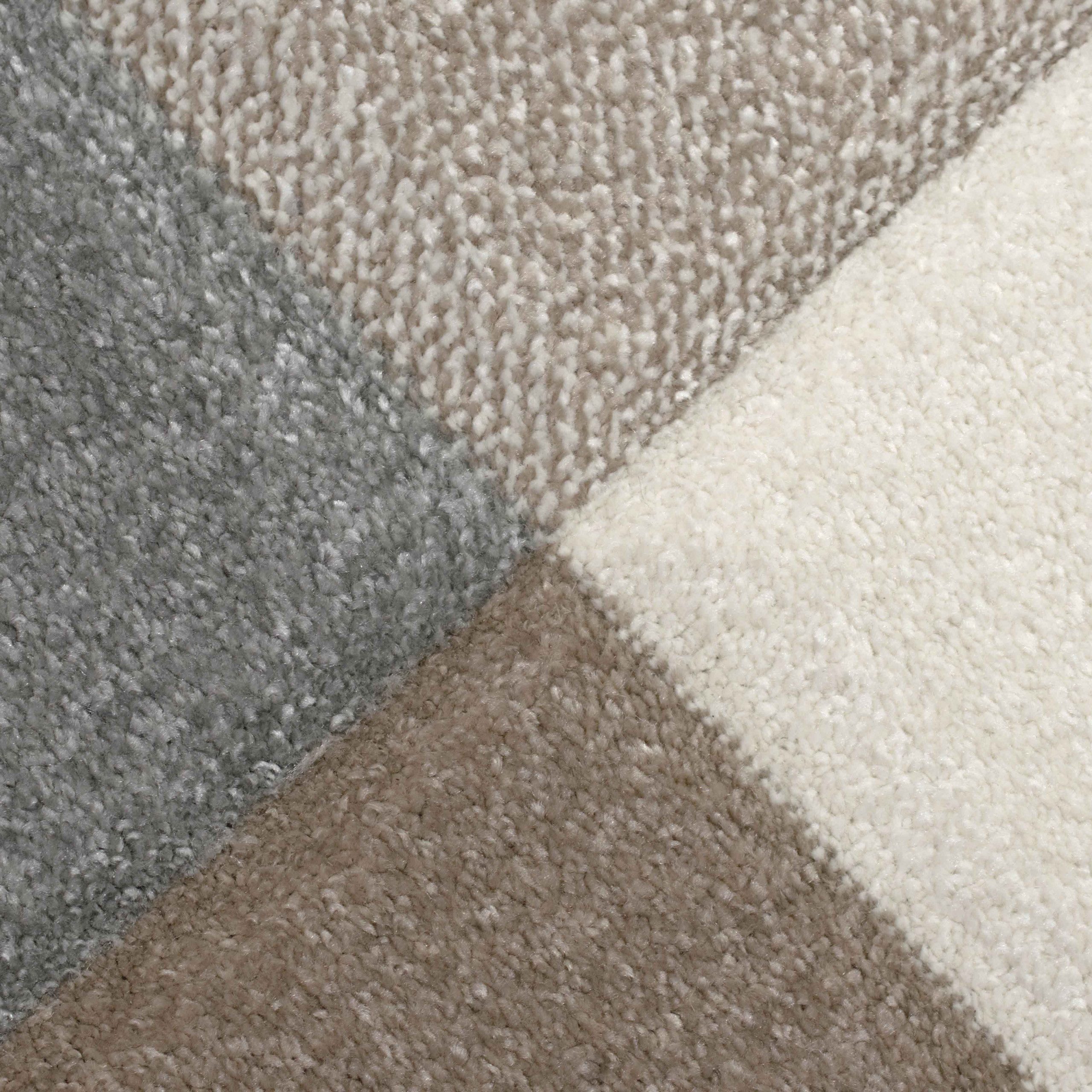 Carpetia Kinderteppich Kinderzimmer Teppich Herzchen Wolken Regenbogen grau beige braun, rund, Höhe: 13 mm