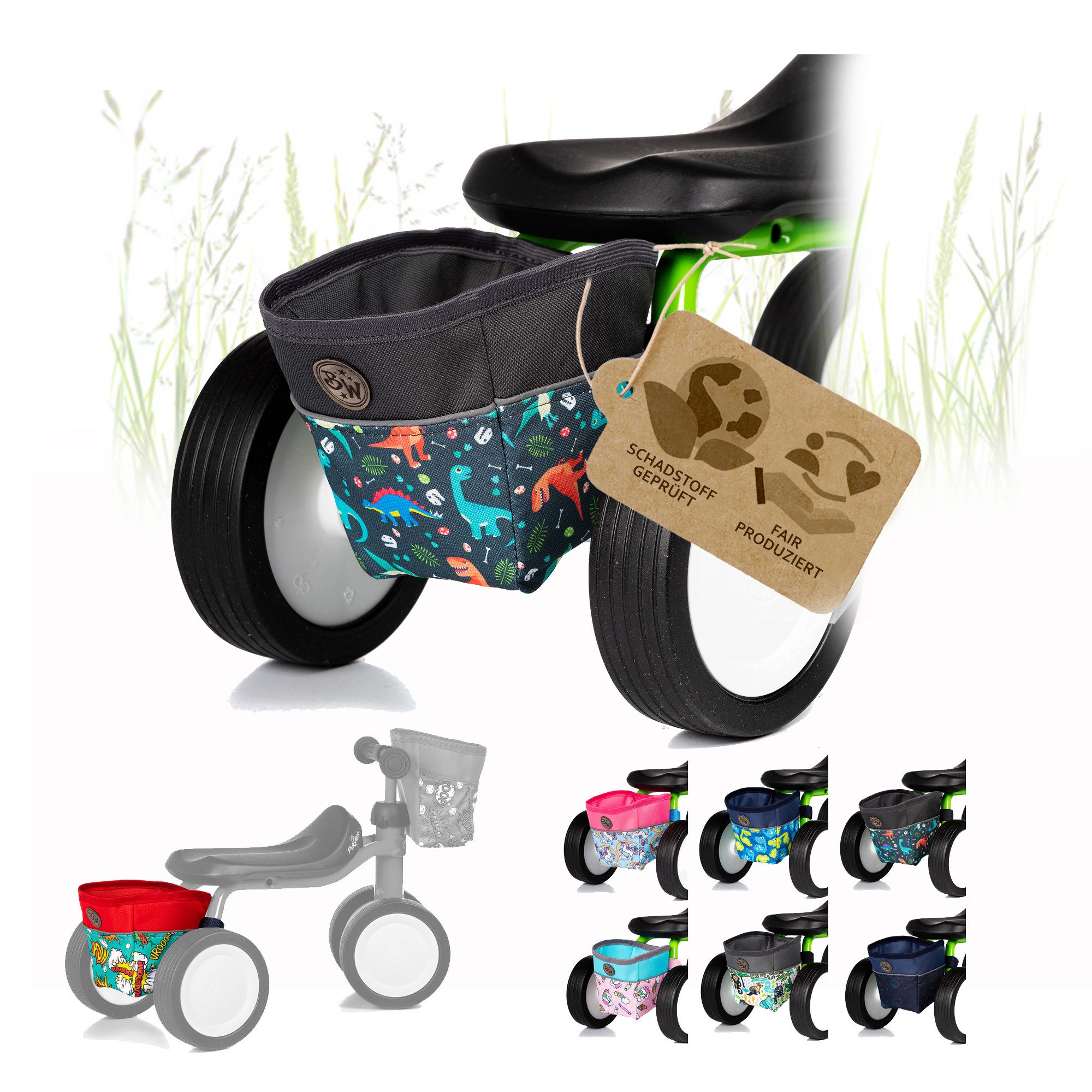 BambiniWelt by Rafael K. Fahrradtasche Rahmentasche Tasche kompatibel mit Pukylino Wutsch Fitsch Puky, -