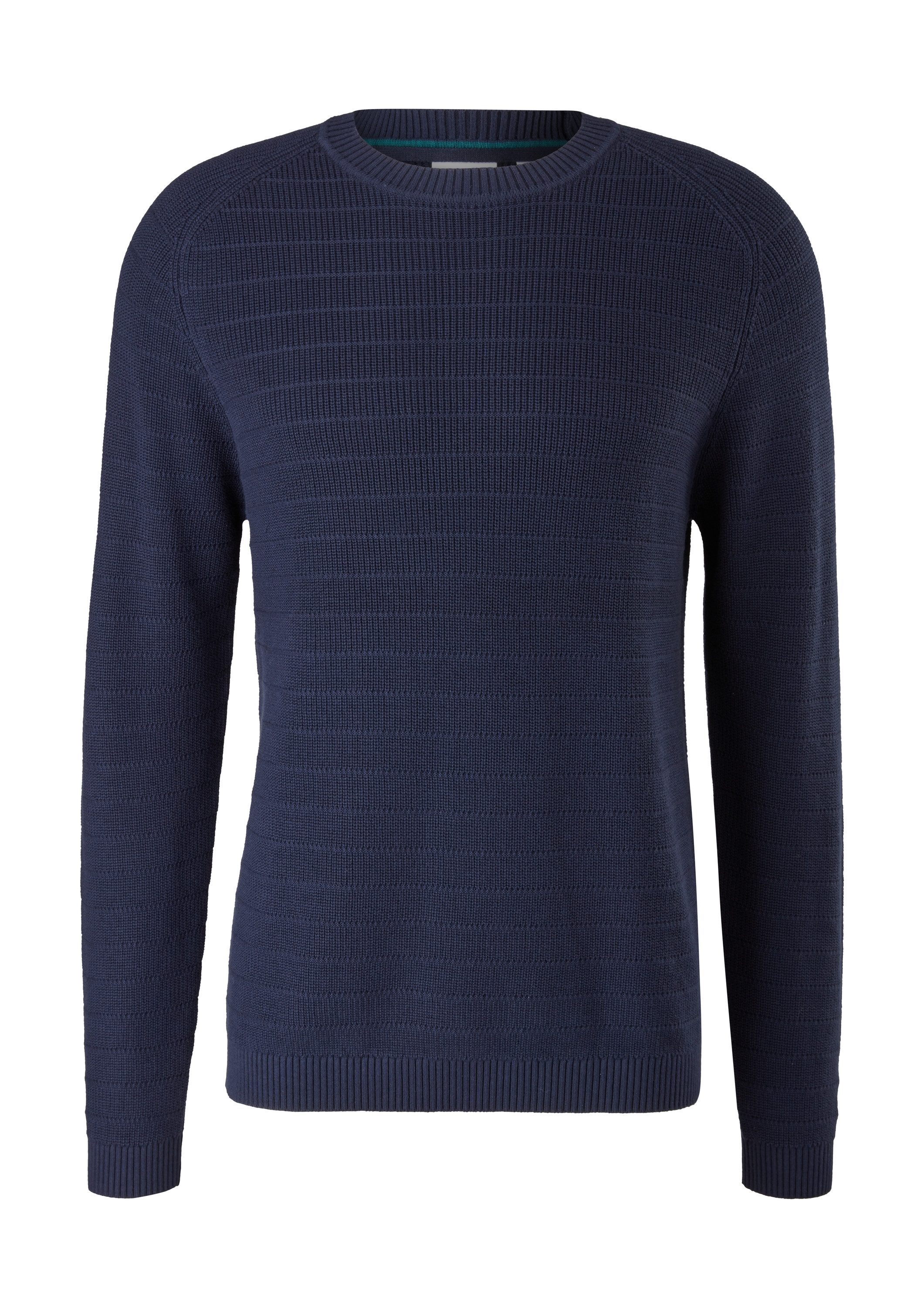 Strickpullover Pullover Raglanpulli mit Rundhals-Ausschnitt und