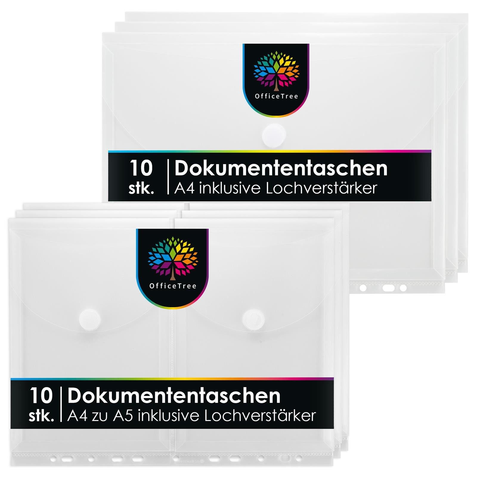 OfficeTree Dokumententasche Dokumententasche 10x A4 zu A5 + 10x A4