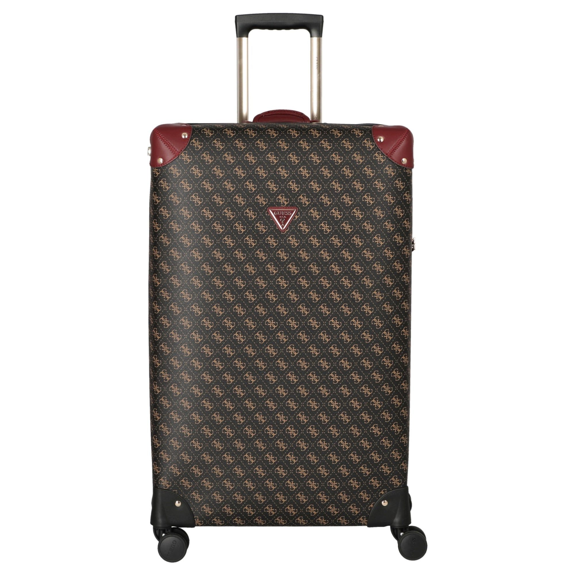 Guess Koffer Latona 28 IN - 47-Rollen-Trolley L (brown logo), 4 Rollen Rollen