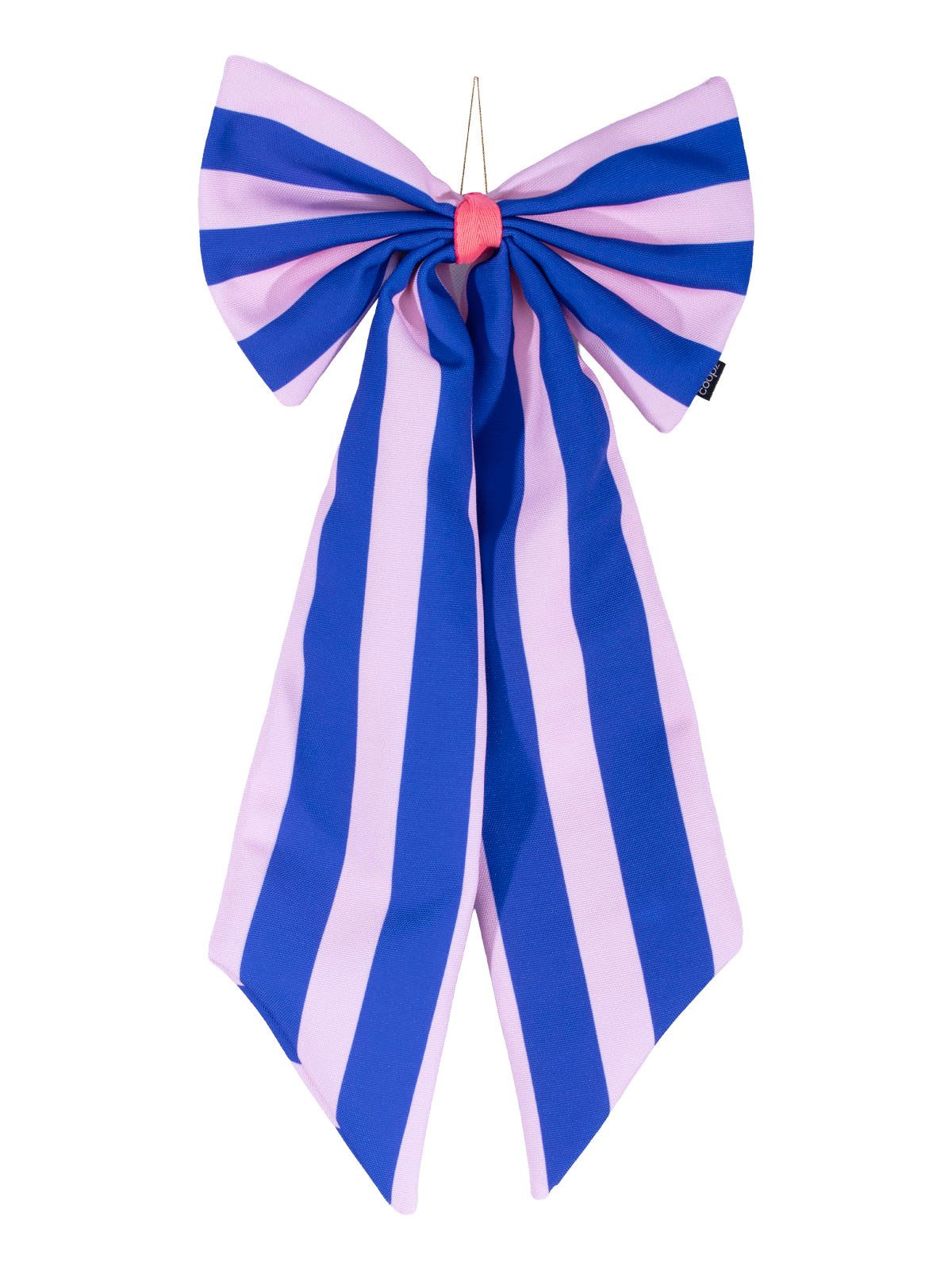 Weihnachtsbaumschleife Schleife Canvas rosa/blau breit gestreift