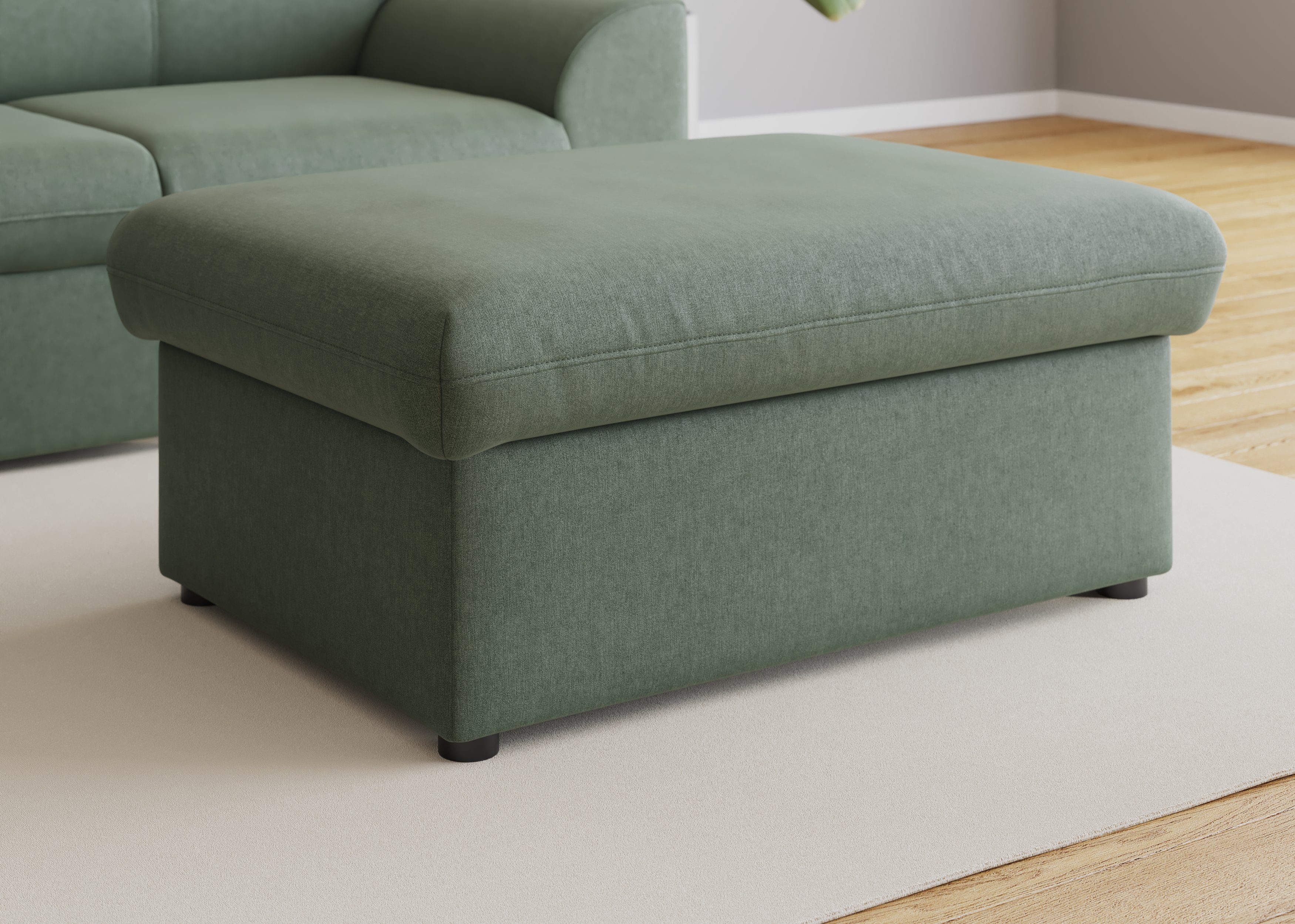 DOMO collection Hocker Topper, mit Wellenunterfederung, günstig online kaufen