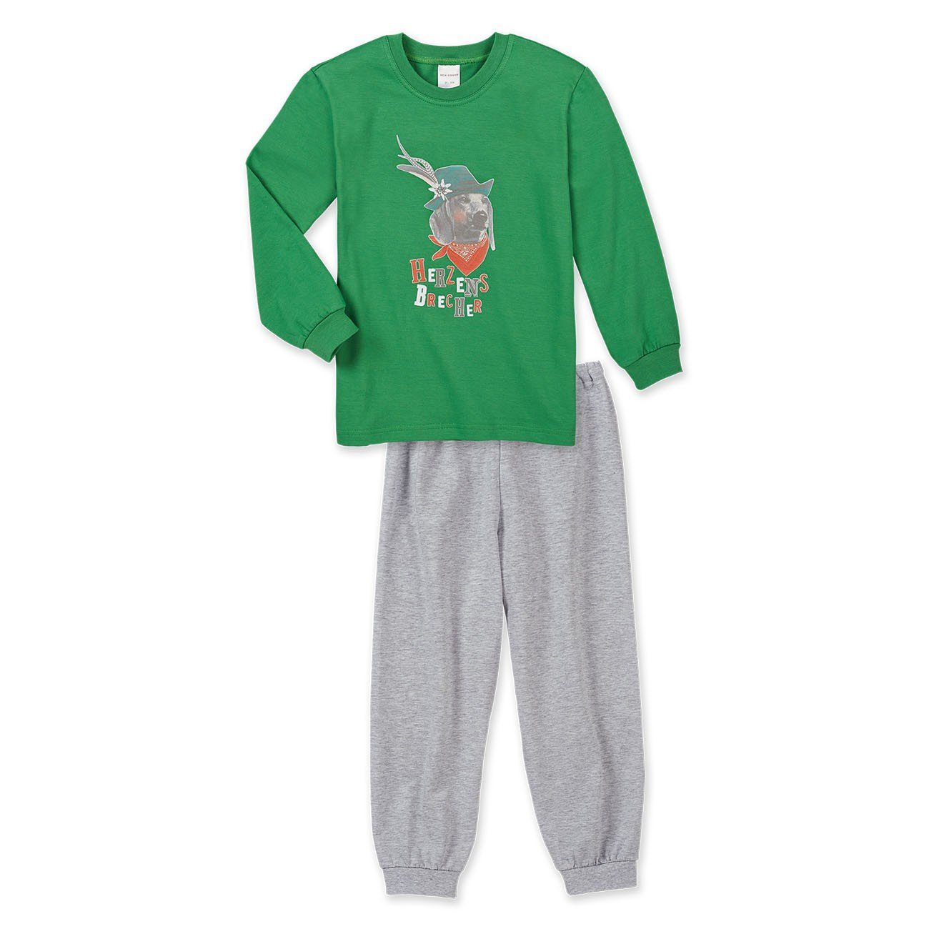 Schiesser Schlafanzug Herzensbrecher (Set, 2 tlg., Set) Jungen Schlafanzug lang Langarm Baumwolle | Pyjama-Sets