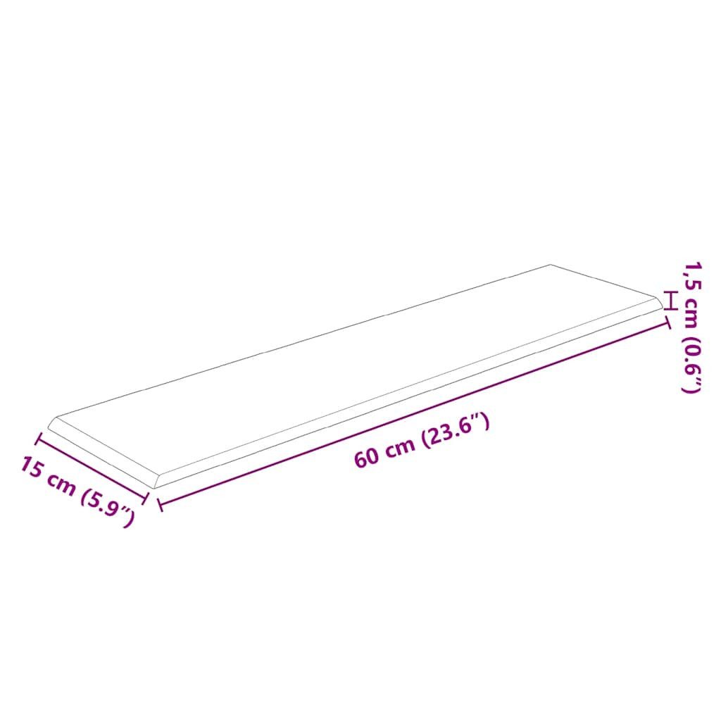 vidaXL Wandpaneel Wandpaneele 12 Stk. Schwarz 60x15 cm Stoff 1,08 m², (12-tlg)