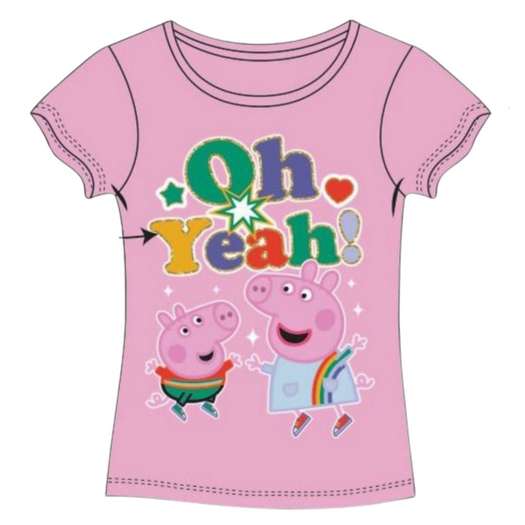 Peppa Pig T-Shirt Peppa Wutz Mädchen Kurzarmshirt Gr. 98-140 cm Rosa