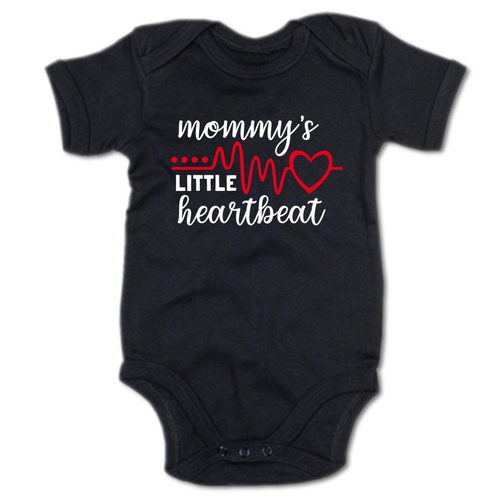 G-graphics Kurzarmbody Baby Body - Mommys little heartbeat mit Spruch / Sprüche • Babykleidung • Geschenk zum Muttertag / zur Geburt / Taufe / Babyshower / Babyparty • Strampler