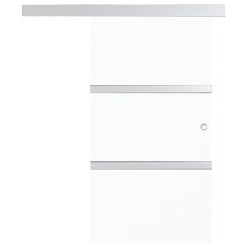 vidaXL Zimmertür Schiebetür mit weichen Stoppern ESG-Glas und Aluminium 90x205cm