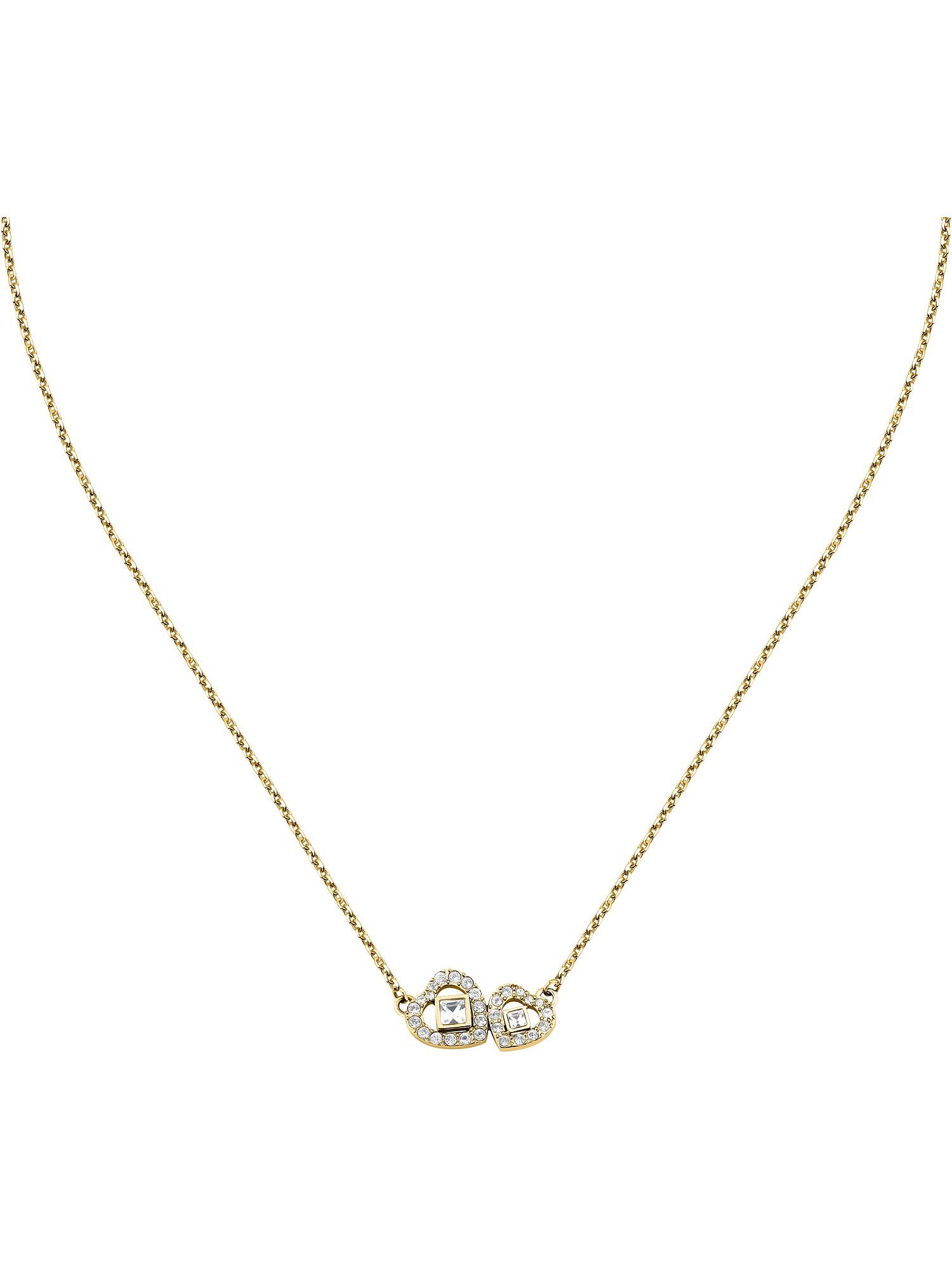 KARL LAGERFELD Collier Karl Lagerfeld Damen-Kette Edelstahl Kristall Herz