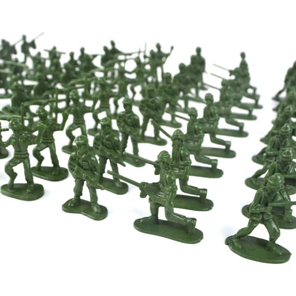 Erwachsene Stück, Mini Ja für des aus Plastik, und Kinder Spiel, Kind Armee 100 Rot Spielzeugsoldaten Figuren
