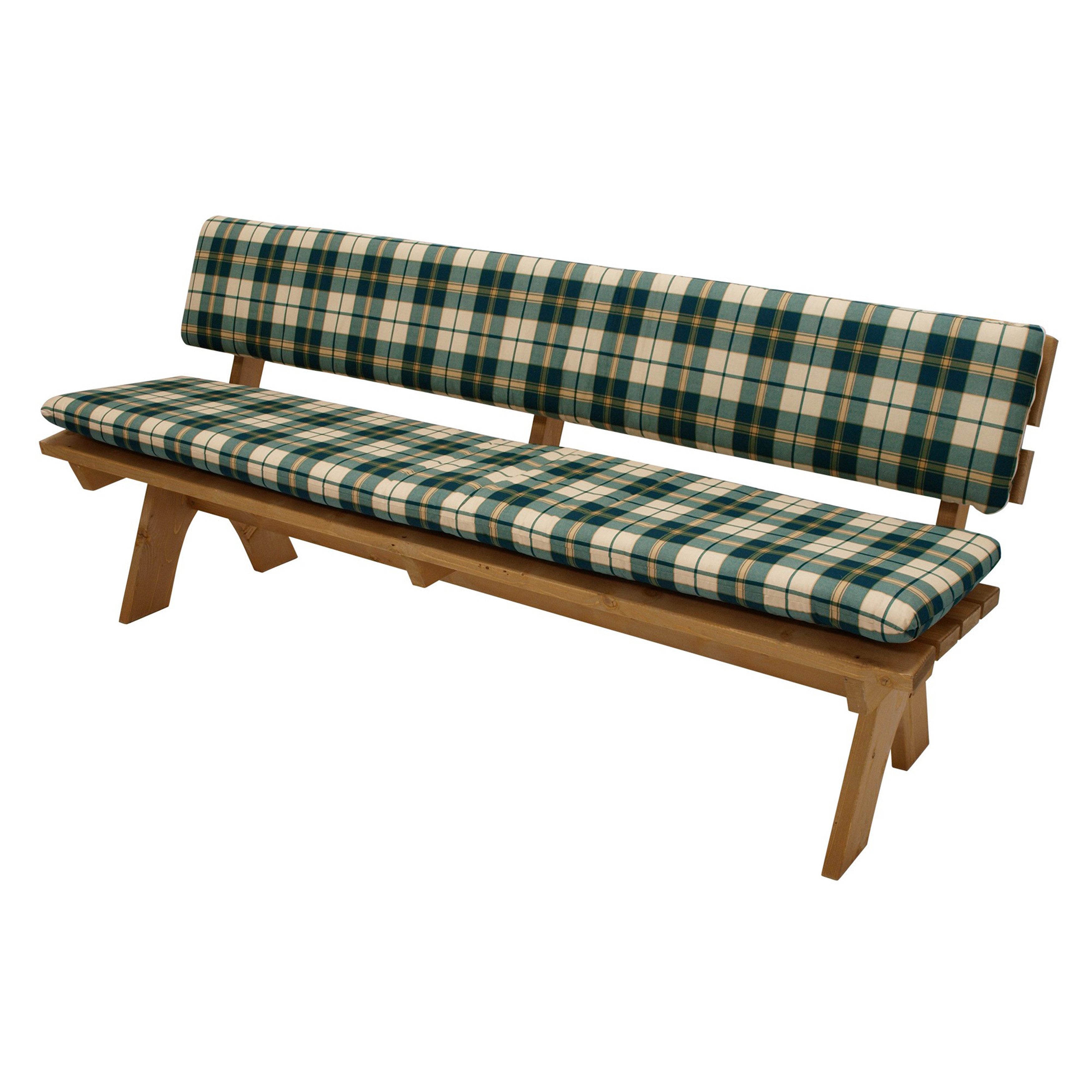 TPFGarden Bankauflage MONROE, (Polsterauflagen-Set 2-teilig - 4-Sitzer - grün/beige - 195x42cm)
