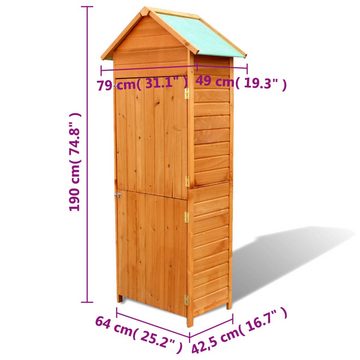 DOTMALL Garten-Multifunktionsgerät Gartenschrank Braun 42,5x64x190 cm